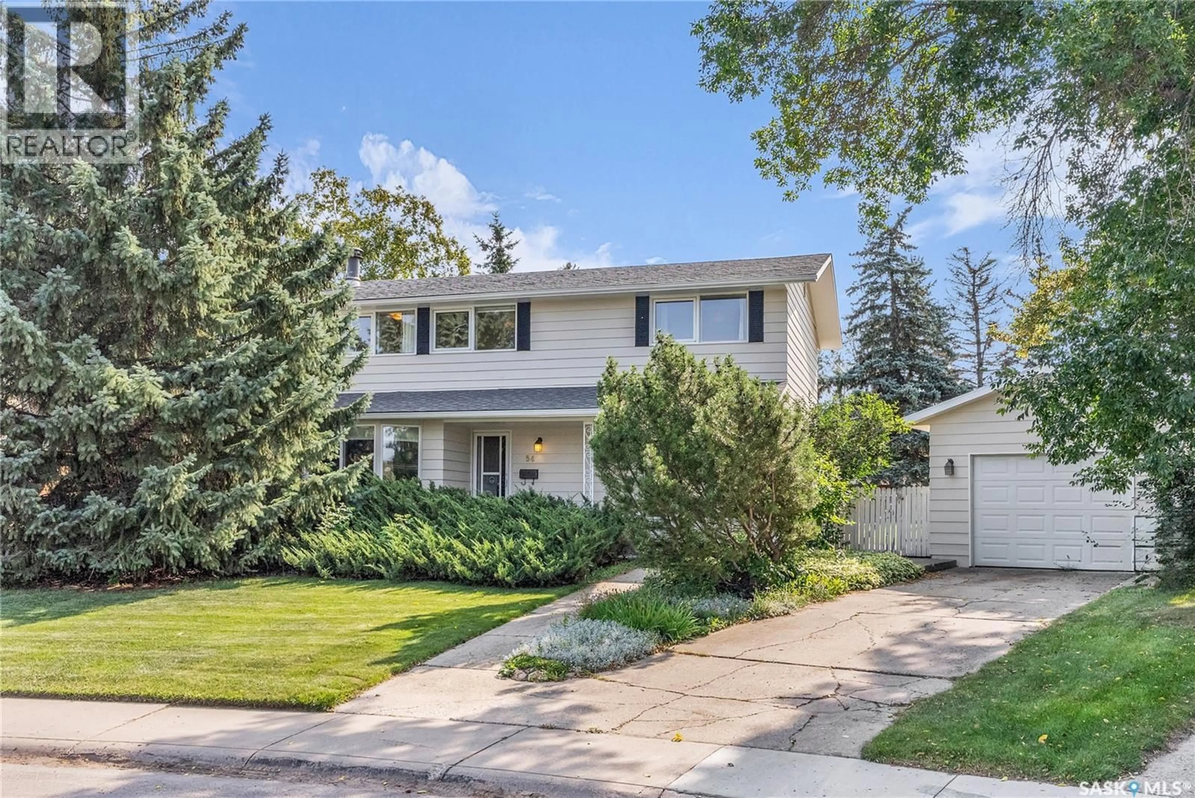 Home with vinyl exterior material, street for 54 BRITNELL CRESCENT, Saskatoon Saskatchewan S7H3X8