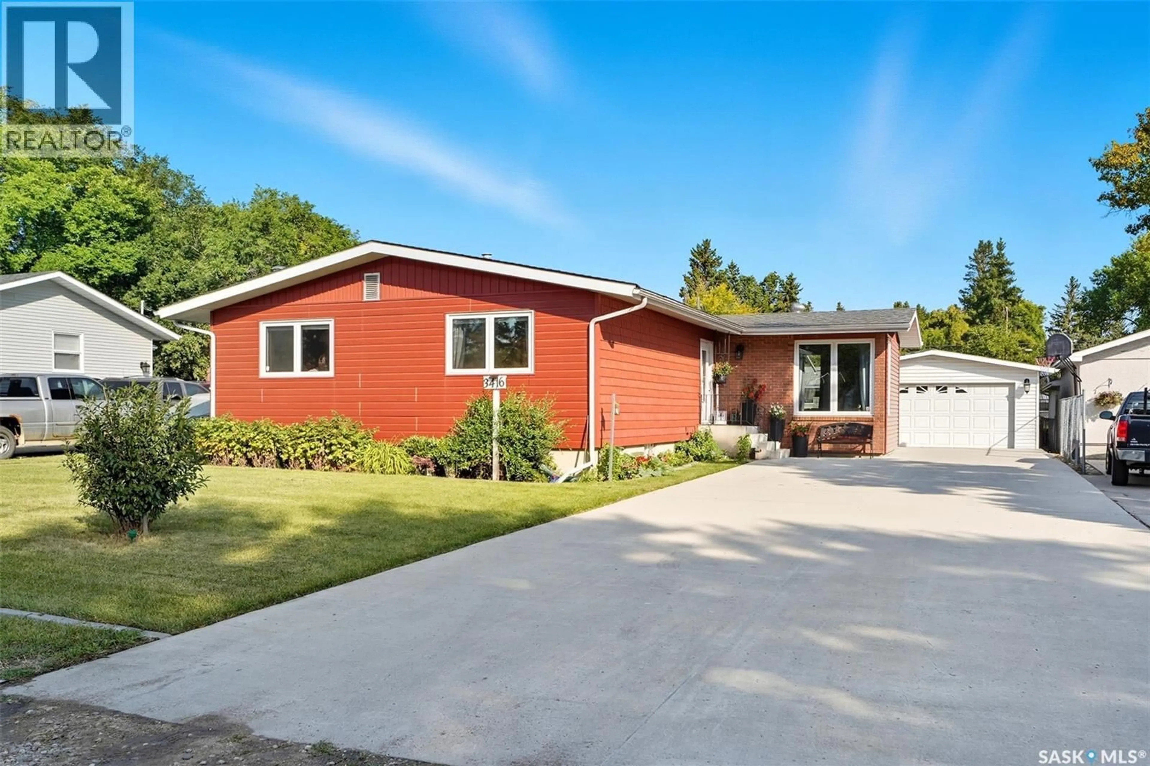 Home with vinyl exterior material, street for 3416 DIEPPE STREET, Saskatoon Saskatchewan S7M3S9