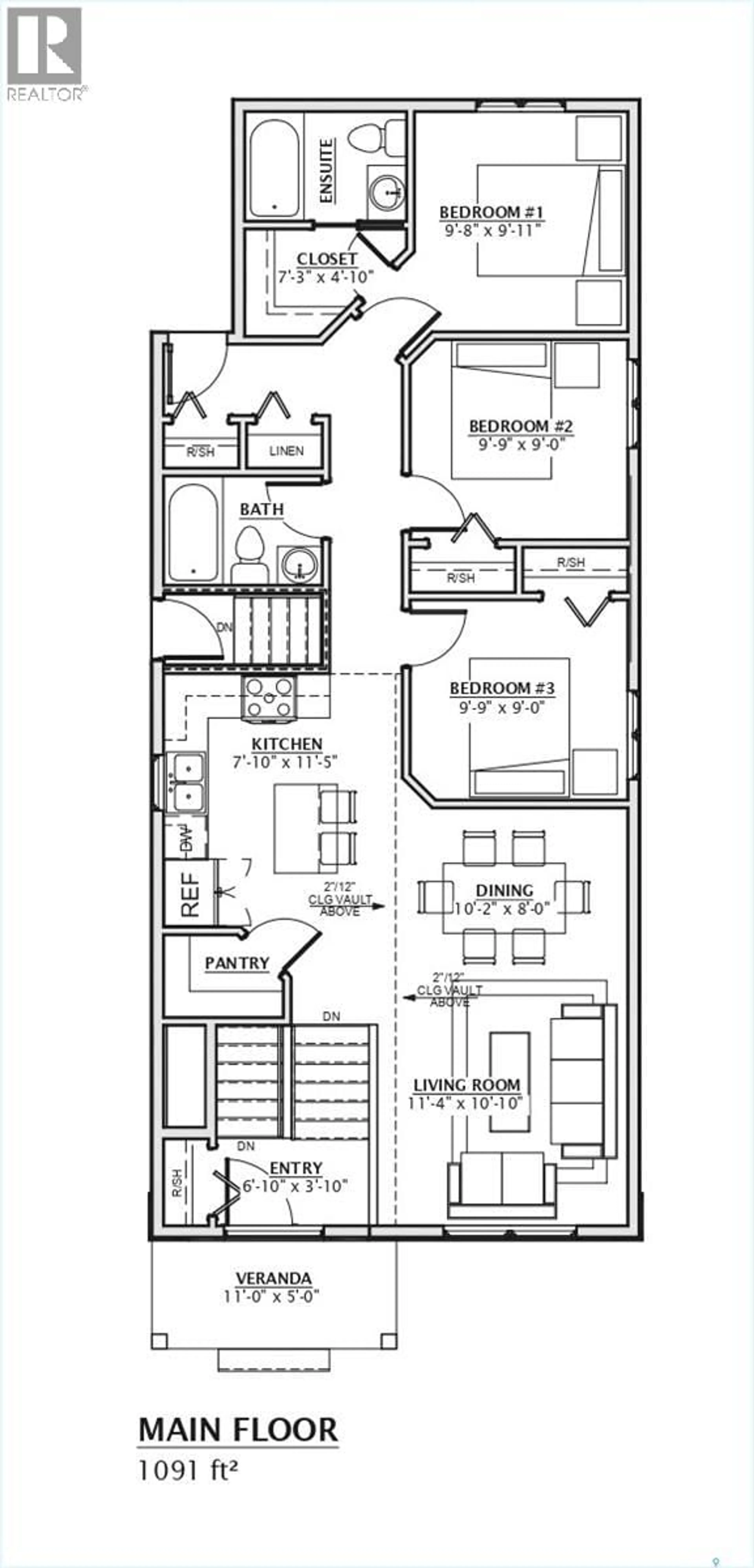 Floor plan for 101 STEHWIEN STREET, Saskatoon Saskatchewan S7W1M9