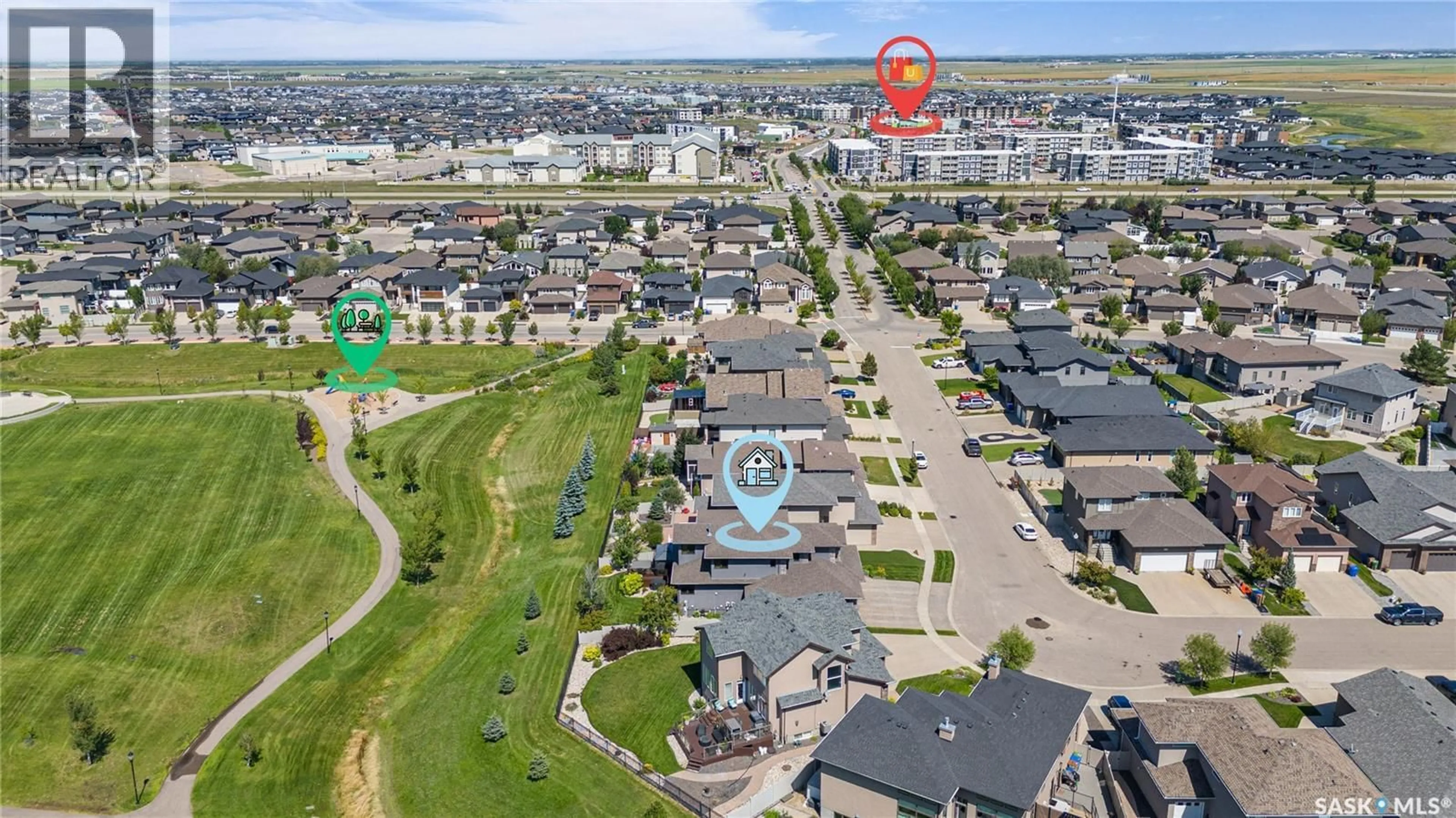 A pic from outside/outdoor area/front of a property/back of a property/a pic from drone, street for 4330 SANDPIPER CRESCENT, Regina Saskatchewan S4V1N3