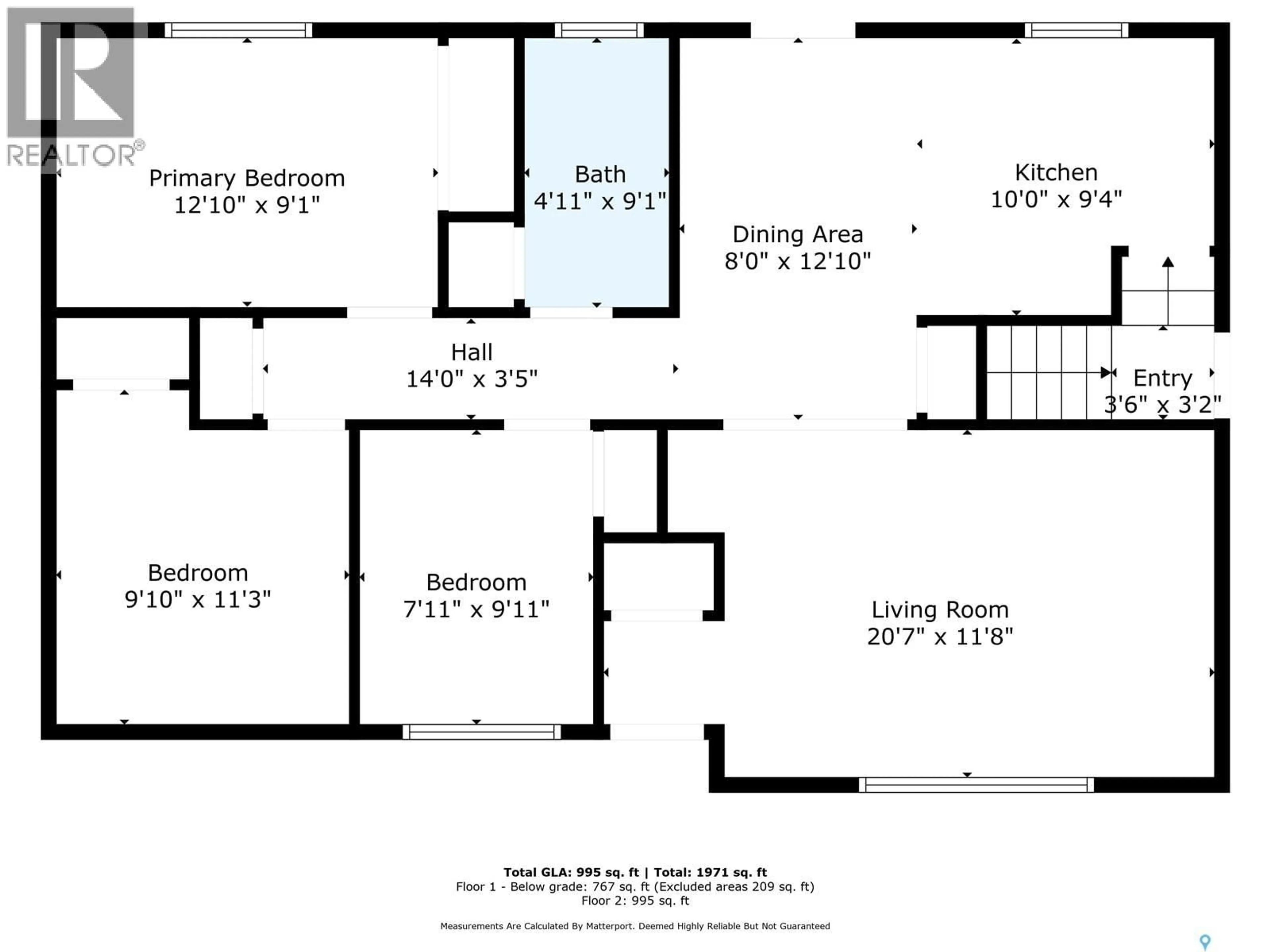 Floor plan for 2358 EASTHILL, Saskatoon Saskatchewan S7J3E5