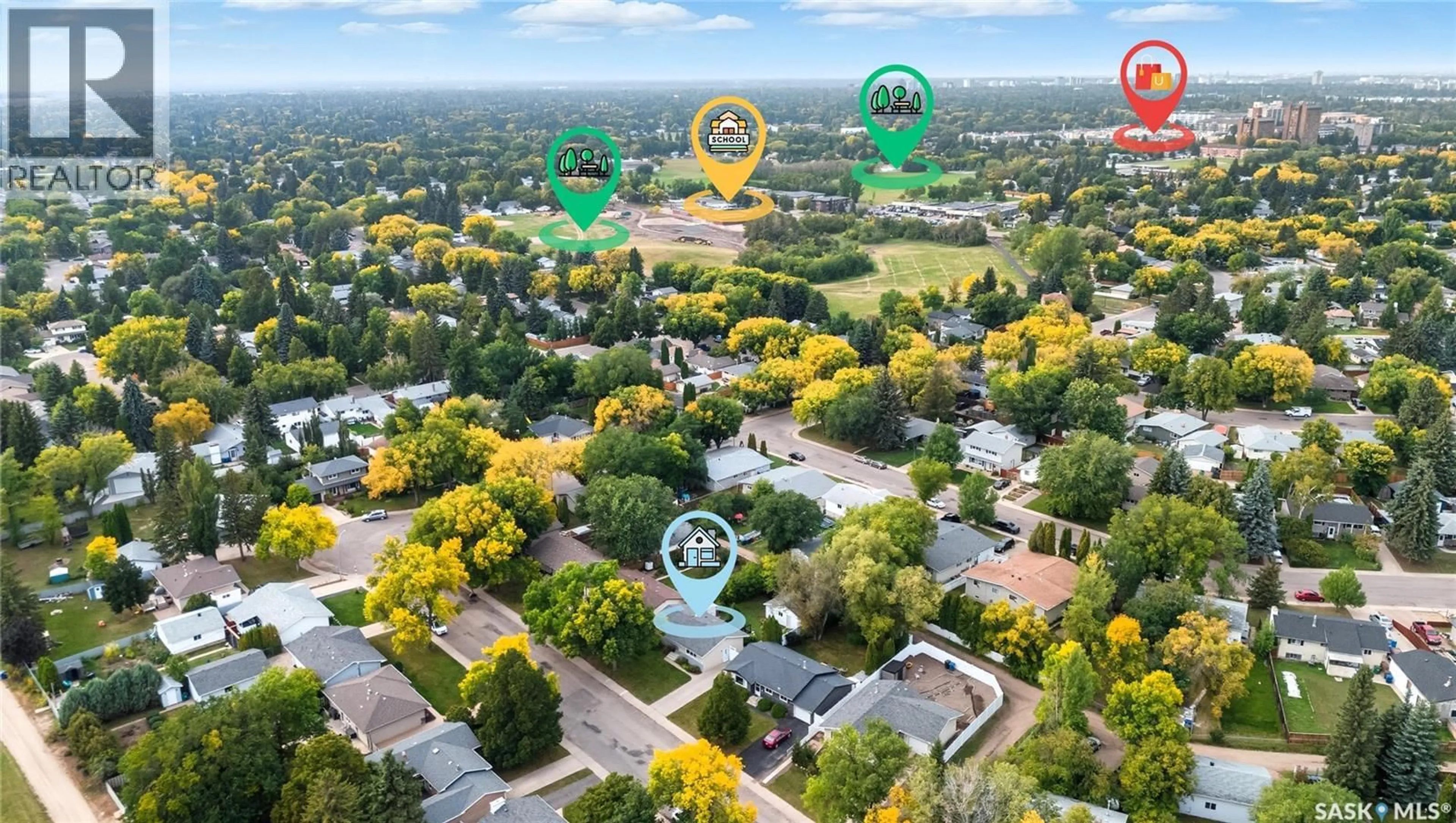 A pic from outside/outdoor area/front of a property/back of a property/a pic from drone, unknown for 2358 EASTHILL, Saskatoon Saskatchewan S7J3E5