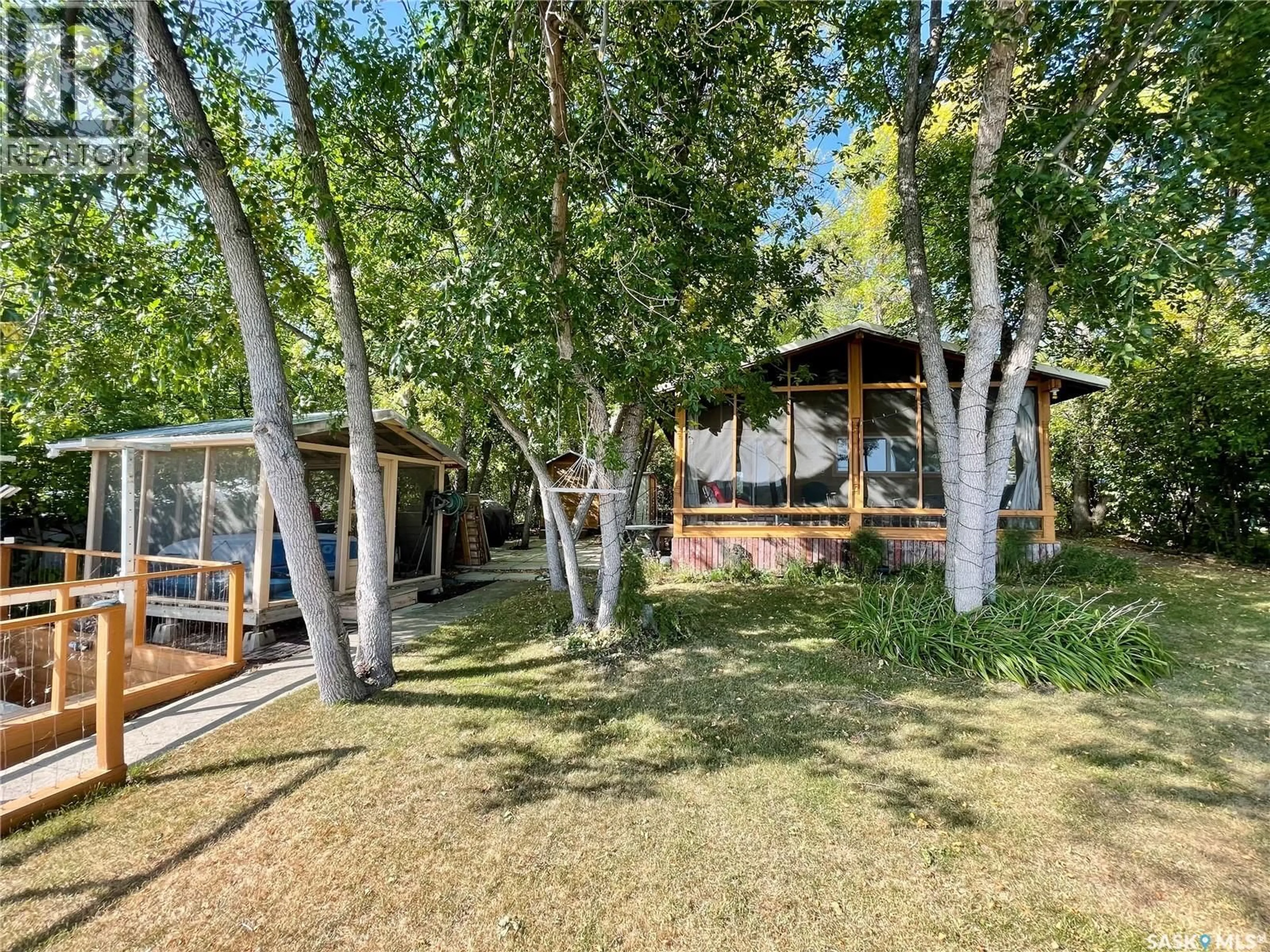 A pic from outside/outdoor area/front of a property/back of a property/a pic from drone, unknown for 66A ELK ROAD, Crooked Lake Saskatchewan S0G5L0