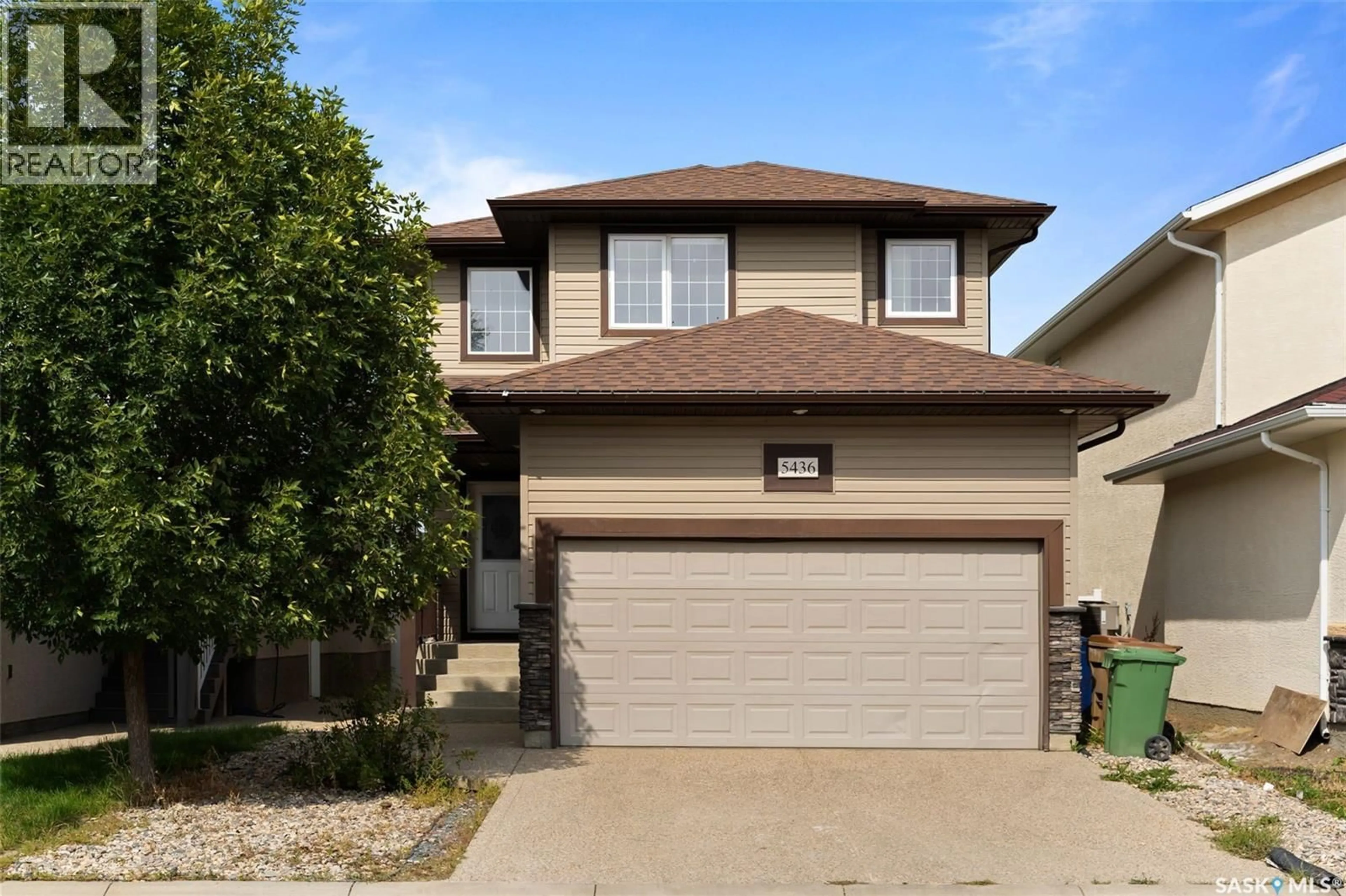 Home with vinyl exterior material, street for 5436 AERIAL CRESCENT, Regina Saskatchewan S4W0C9