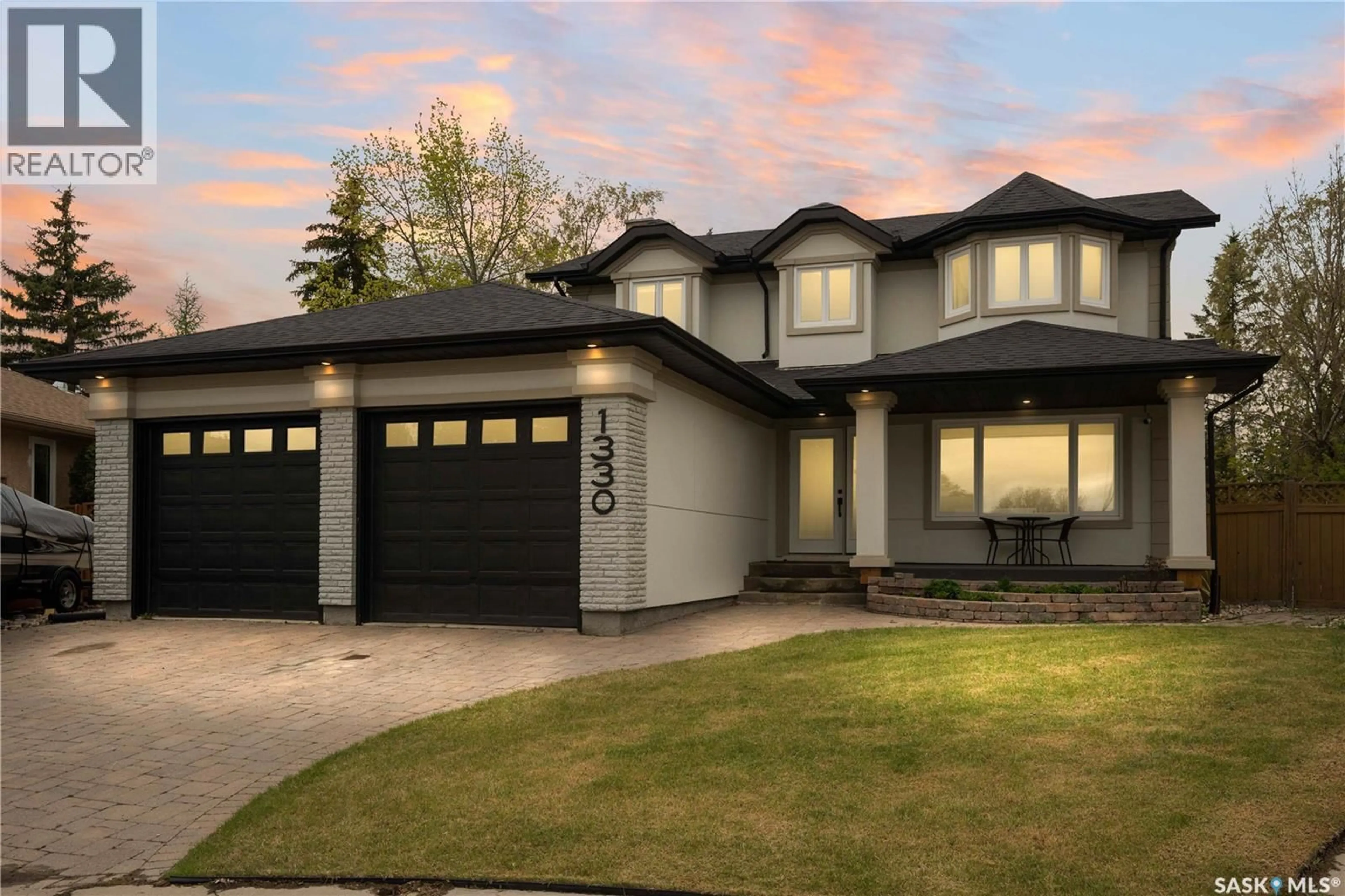 Home with vinyl exterior material, street for 1330 WASCANA HIGHLANDS, Regina Saskatchewan S4V2J9