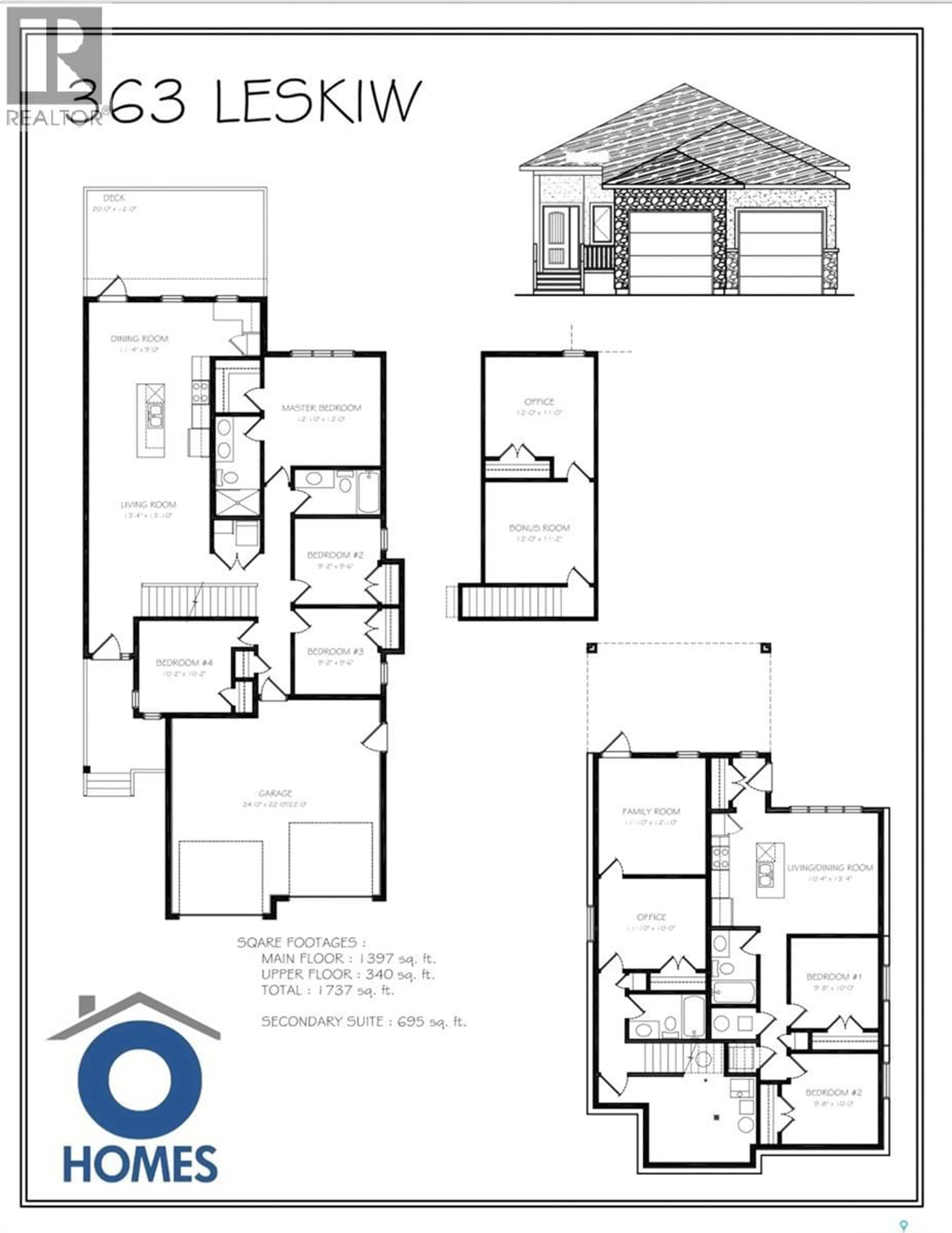 Floor plan for 363 LESKIW BEND, Saskatoon Saskatchewan S7V1R5