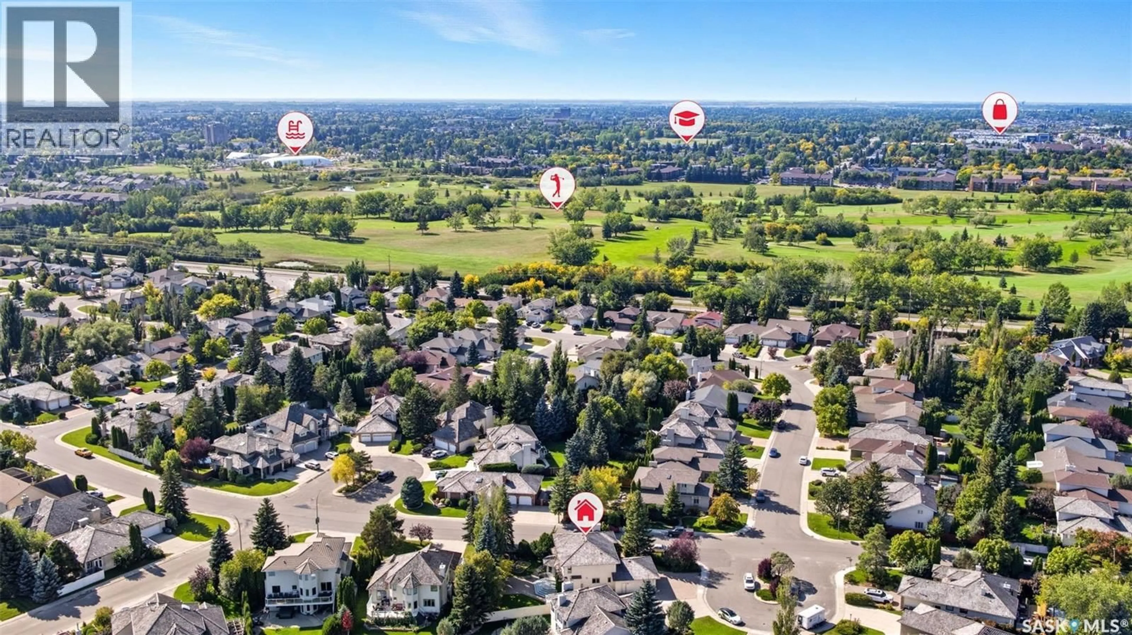 A pic from outside/outdoor area/front of a property/back of a property/a pic from drone, street for 403 BRAESIDE BAY, Saskatoon Saskatchewan S7V1A3