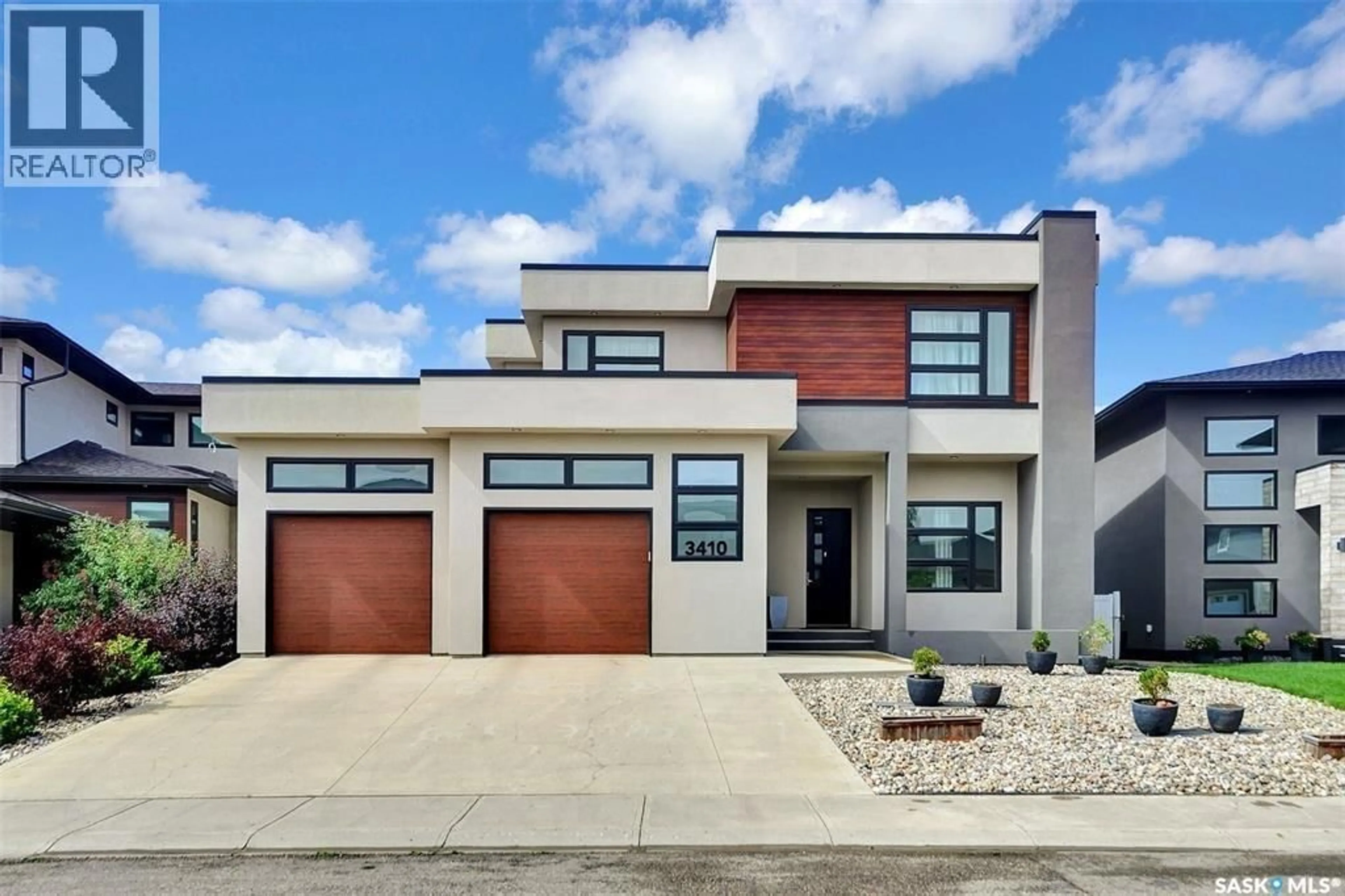 Home with brick exterior material, street for 3410 GREEN BROOK ROAD, Regina Saskatchewan S4V3K2