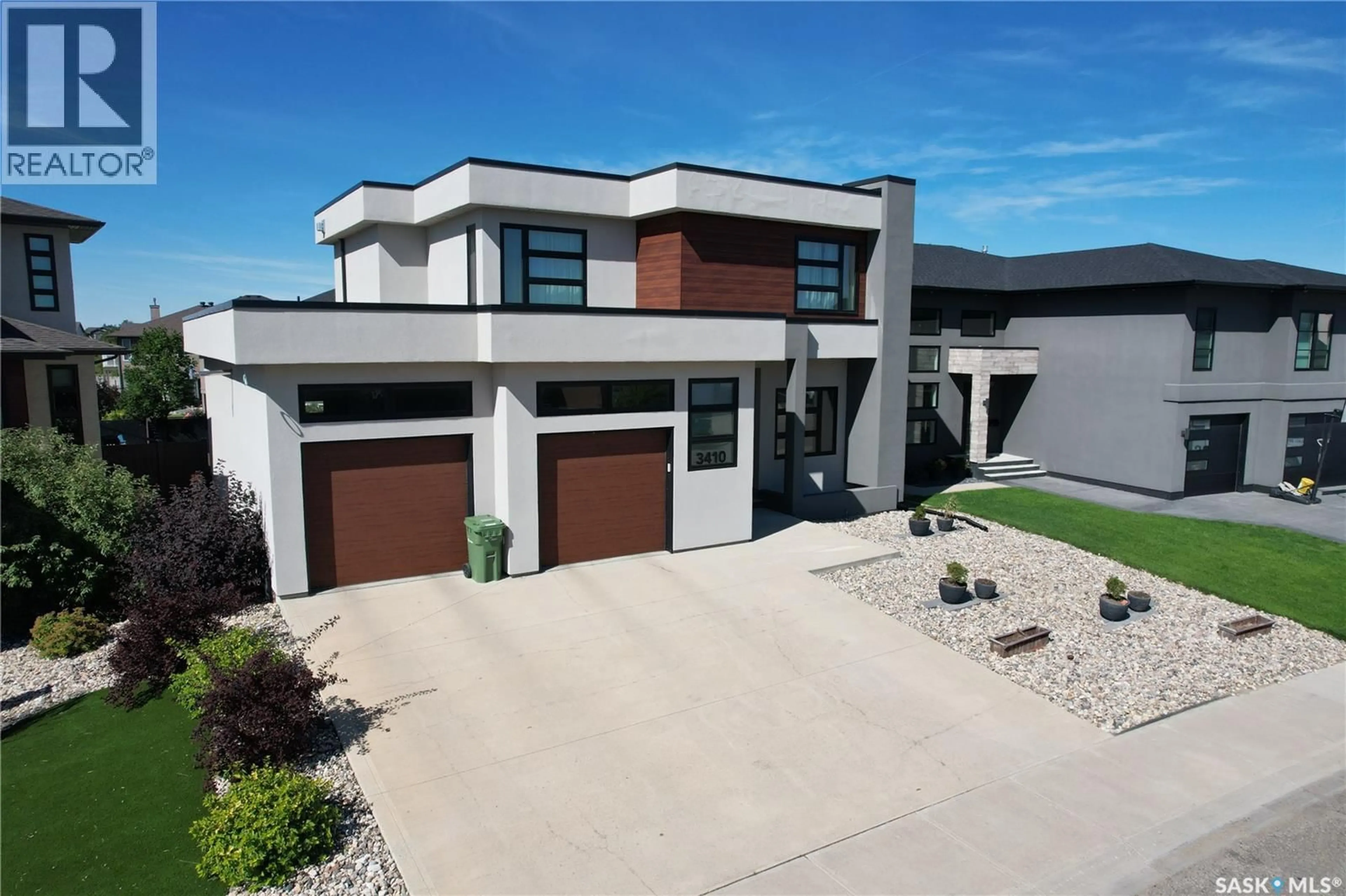 Home with brick exterior material, street for 3410 GREEN BROOK ROAD, Regina Saskatchewan S4V3K2