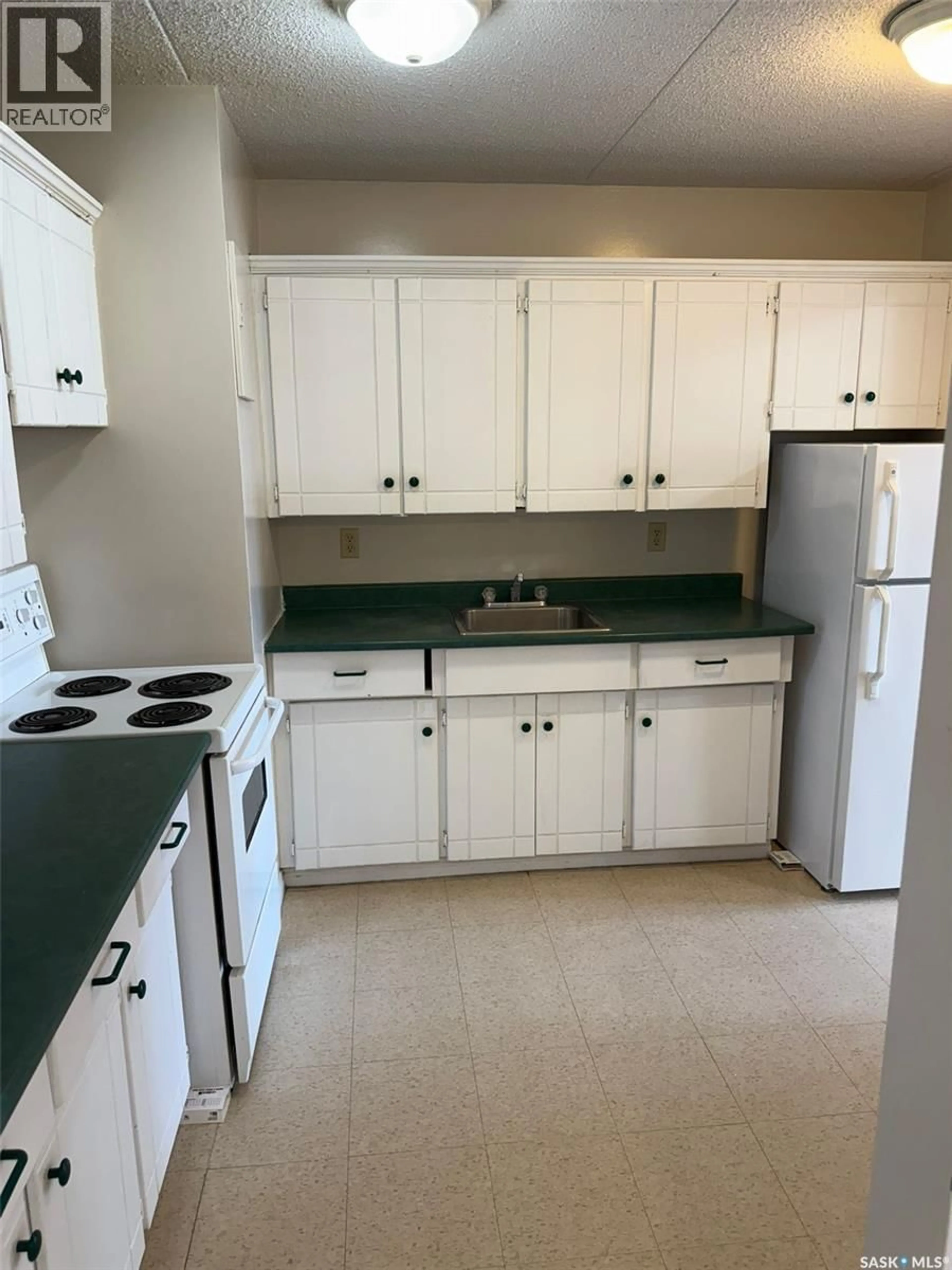 Standard kitchen, ceramic/tile floor for W - 404 550 LAURIER STREET, Moose Jaw Saskatchewan S6H6X6