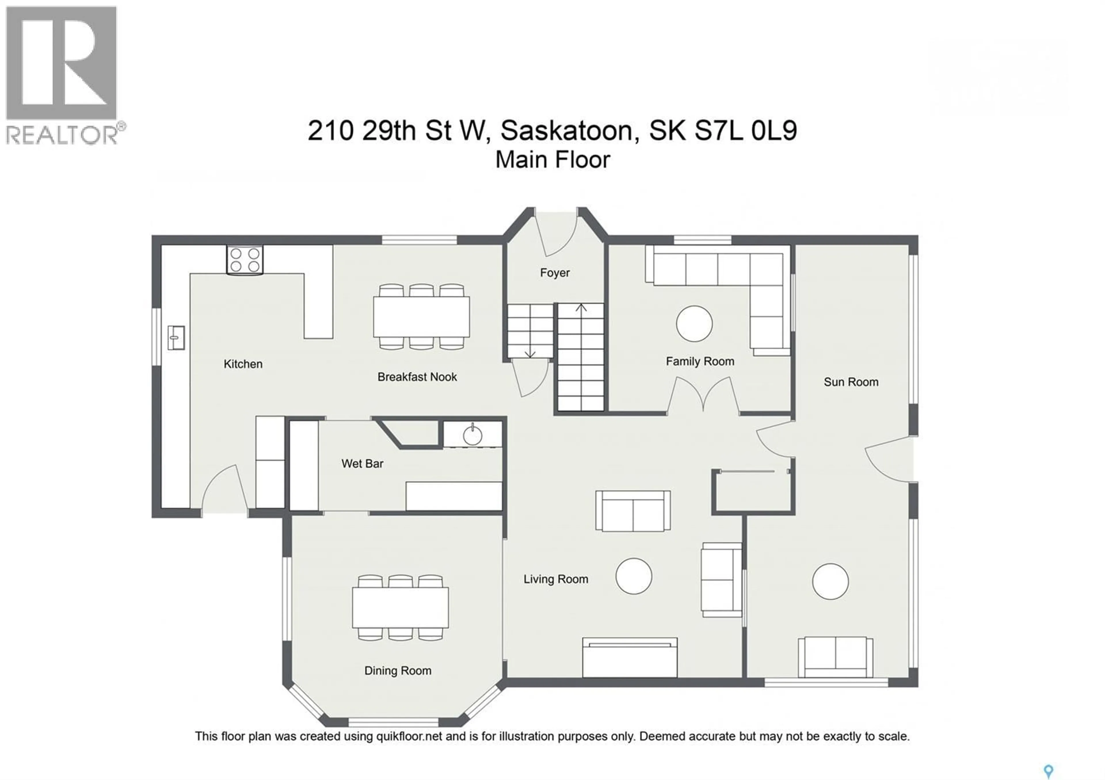 Floor plan for 210 29TH STREET, Saskatoon Saskatchewan S7L0L9