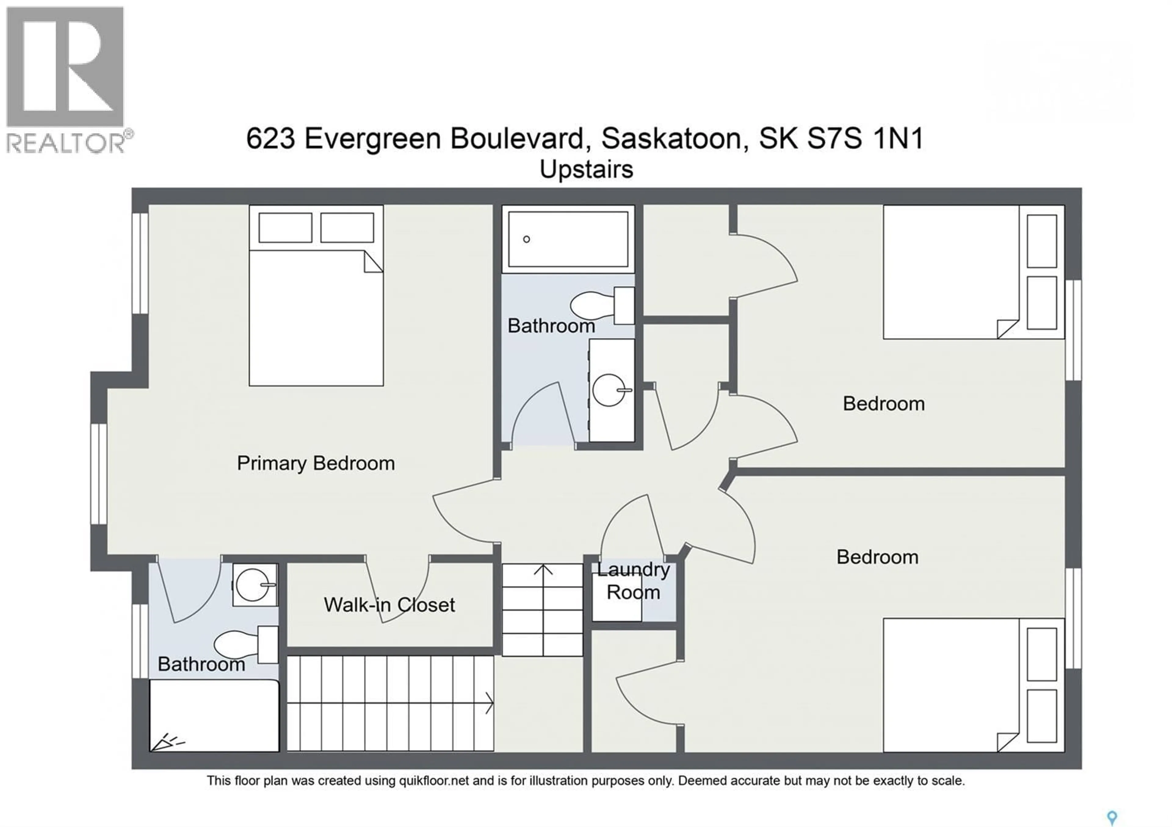 Floor plan for 623 EVERGREEN BOULEVARD, Saskatoon Saskatchewan S7W0Y7