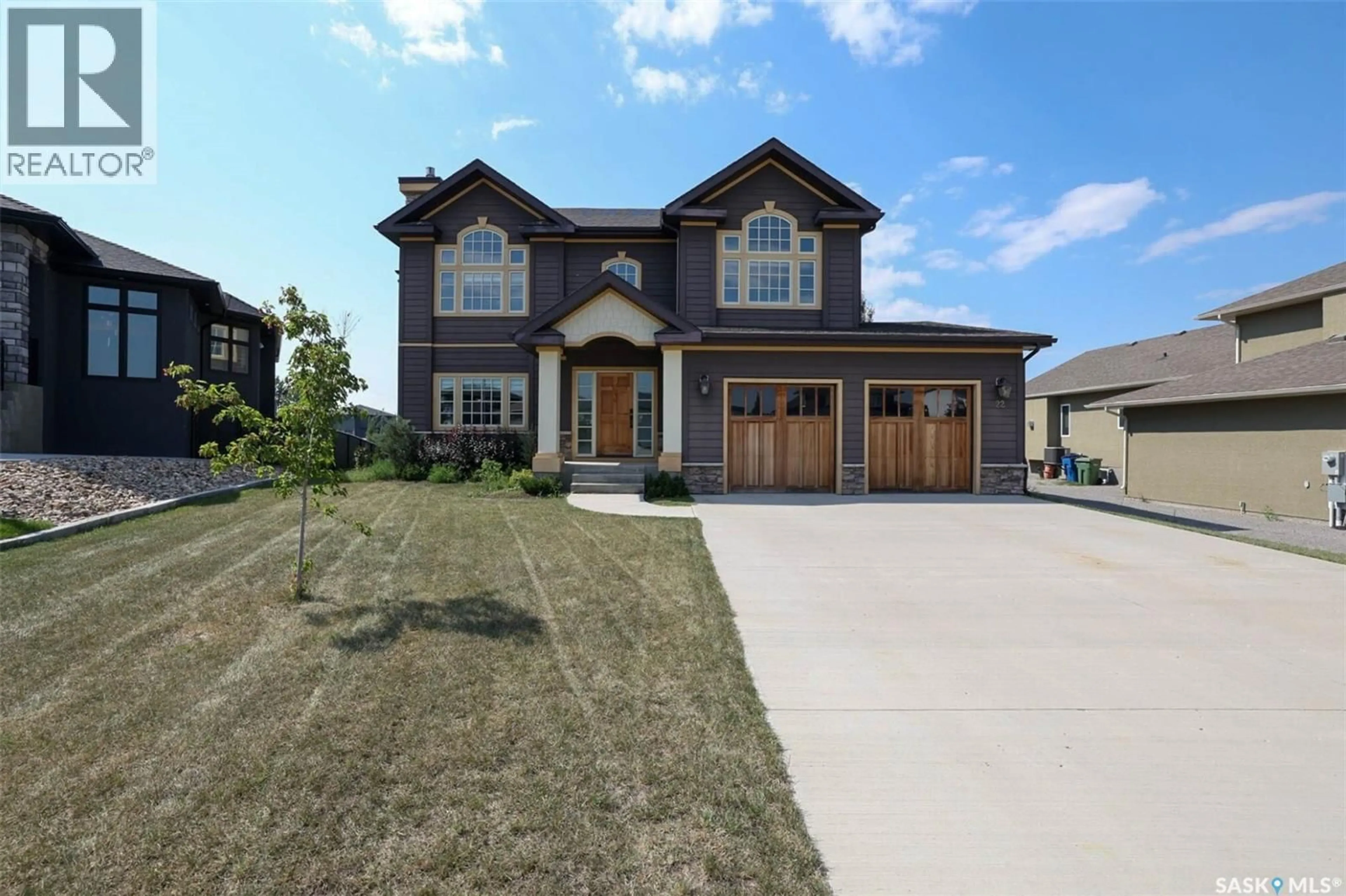 Home with brick exterior material, street for 22 PRINCETON DRIVE, White City Saskatchewan S4L0C8