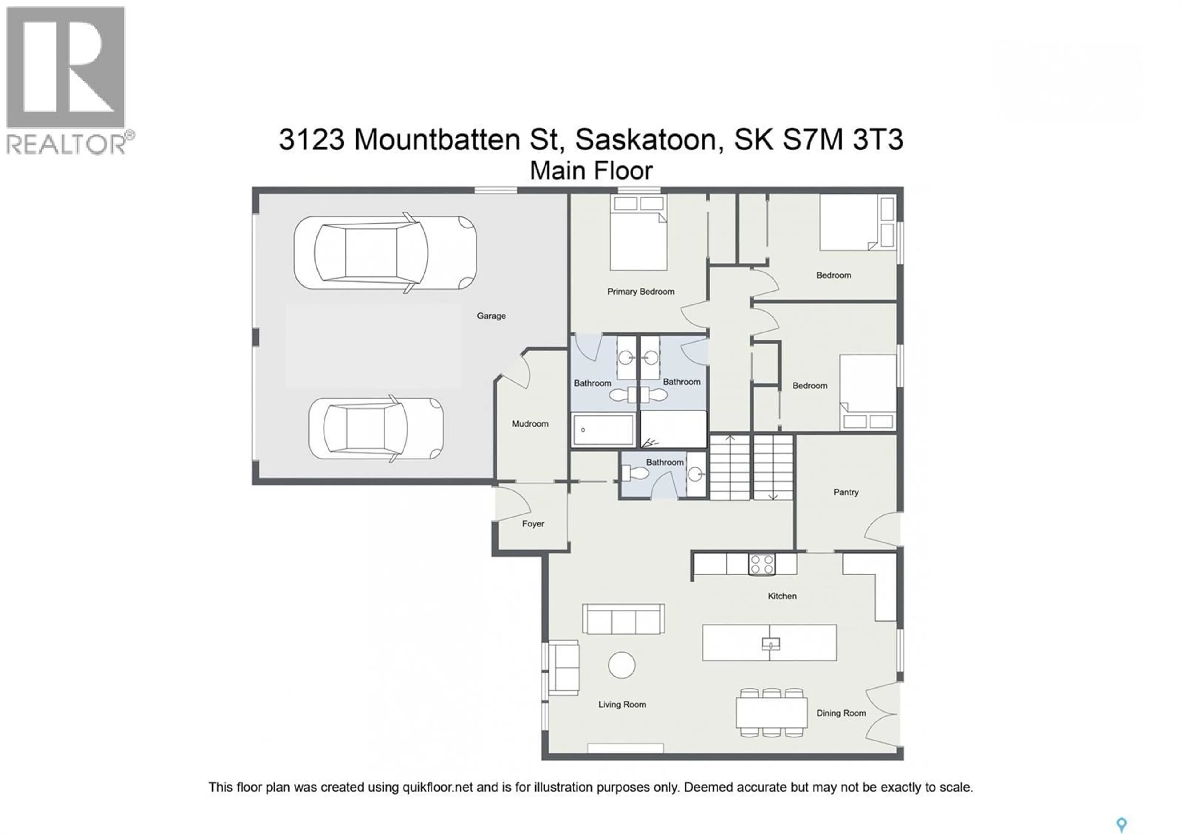Floor plan for 3123 MOUNTBATTEN STREET, Saskatoon Saskatchewan S7M3T3