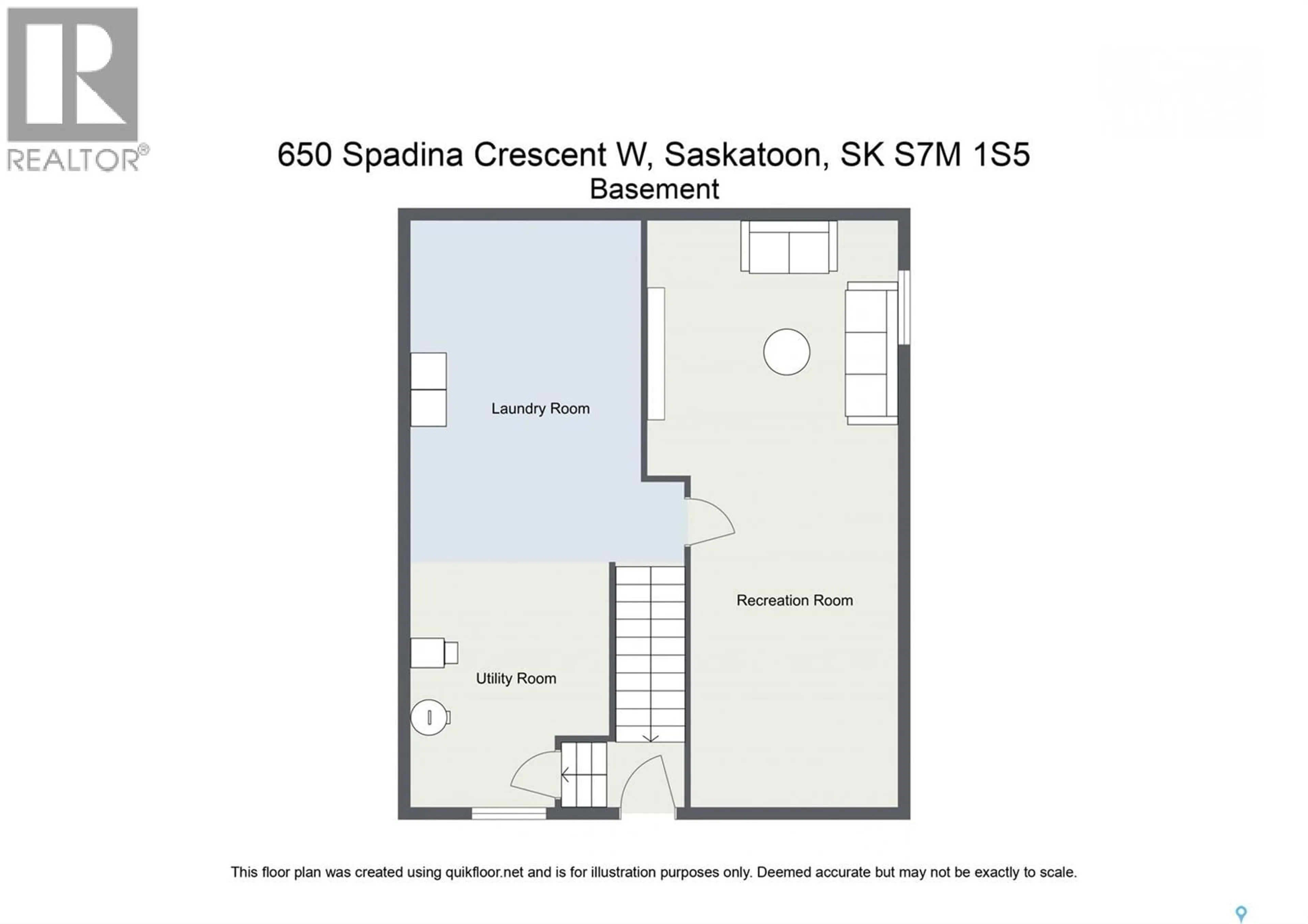 Floor plan for 650 SPADINA CRESCENT, Saskatoon Saskatchewan S7M1P1