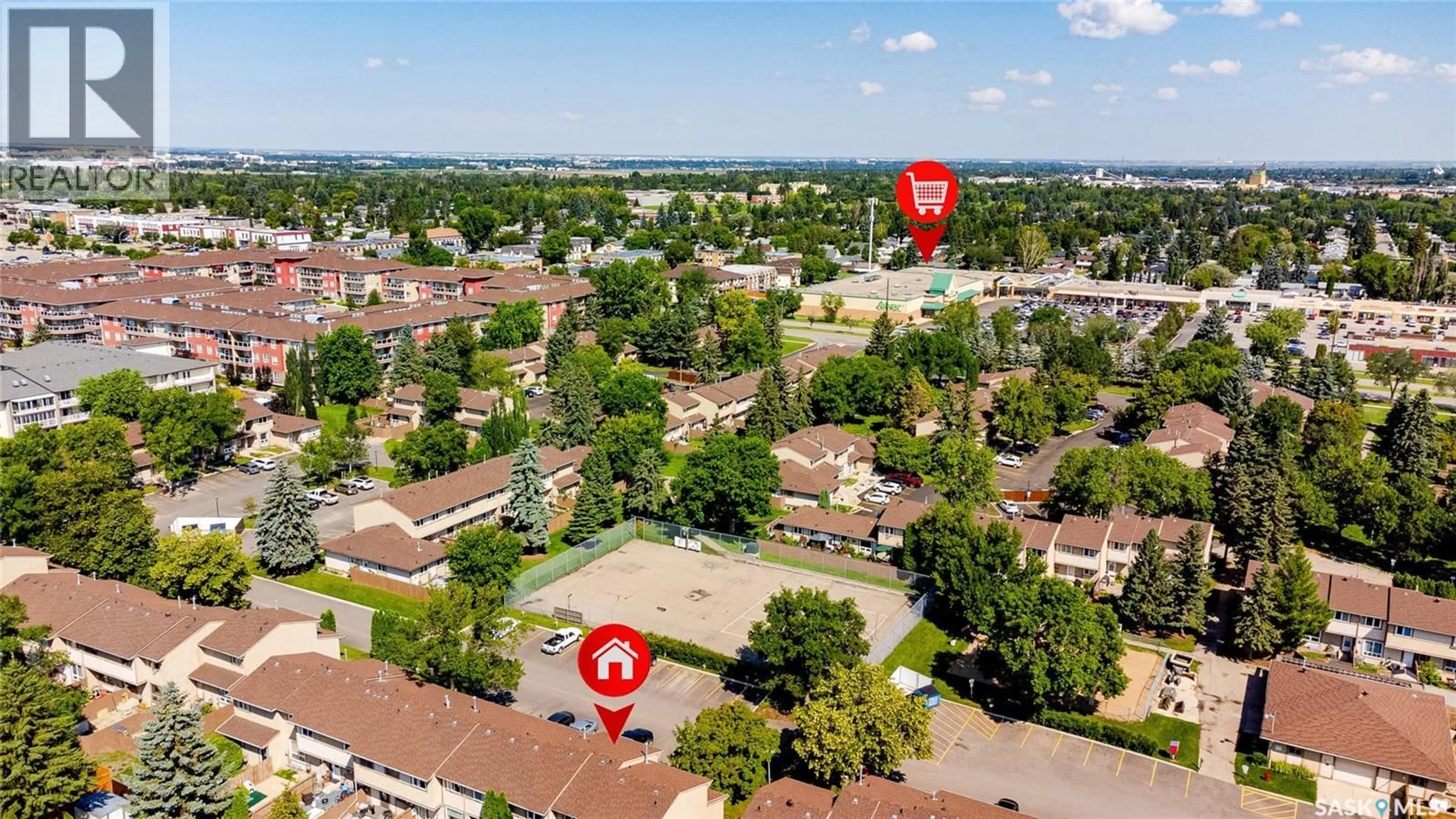 A pic from outside/outdoor area/front of a property/back of a property/a pic from drone, city buildings view from balcony for 1128 - 147 MCKERCHER DRIVE, Saskatoon Saskatchewan S7H4Y7