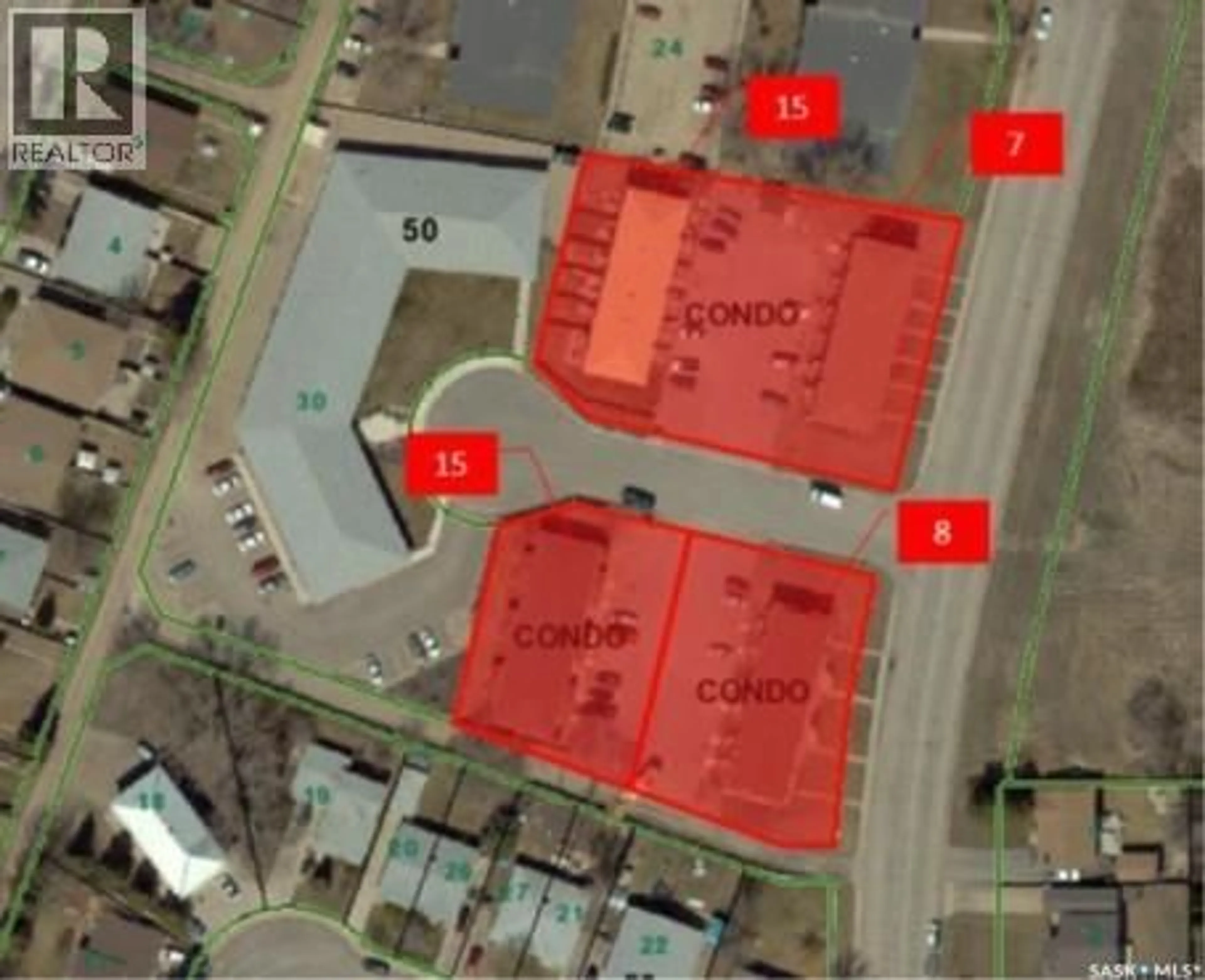 A pic from outside/outdoor area/front of a property/back of a property/a pic from drone, building for 7-8-14-15 ALLAN BAY, Yorkton Saskatchewan S3N3H1