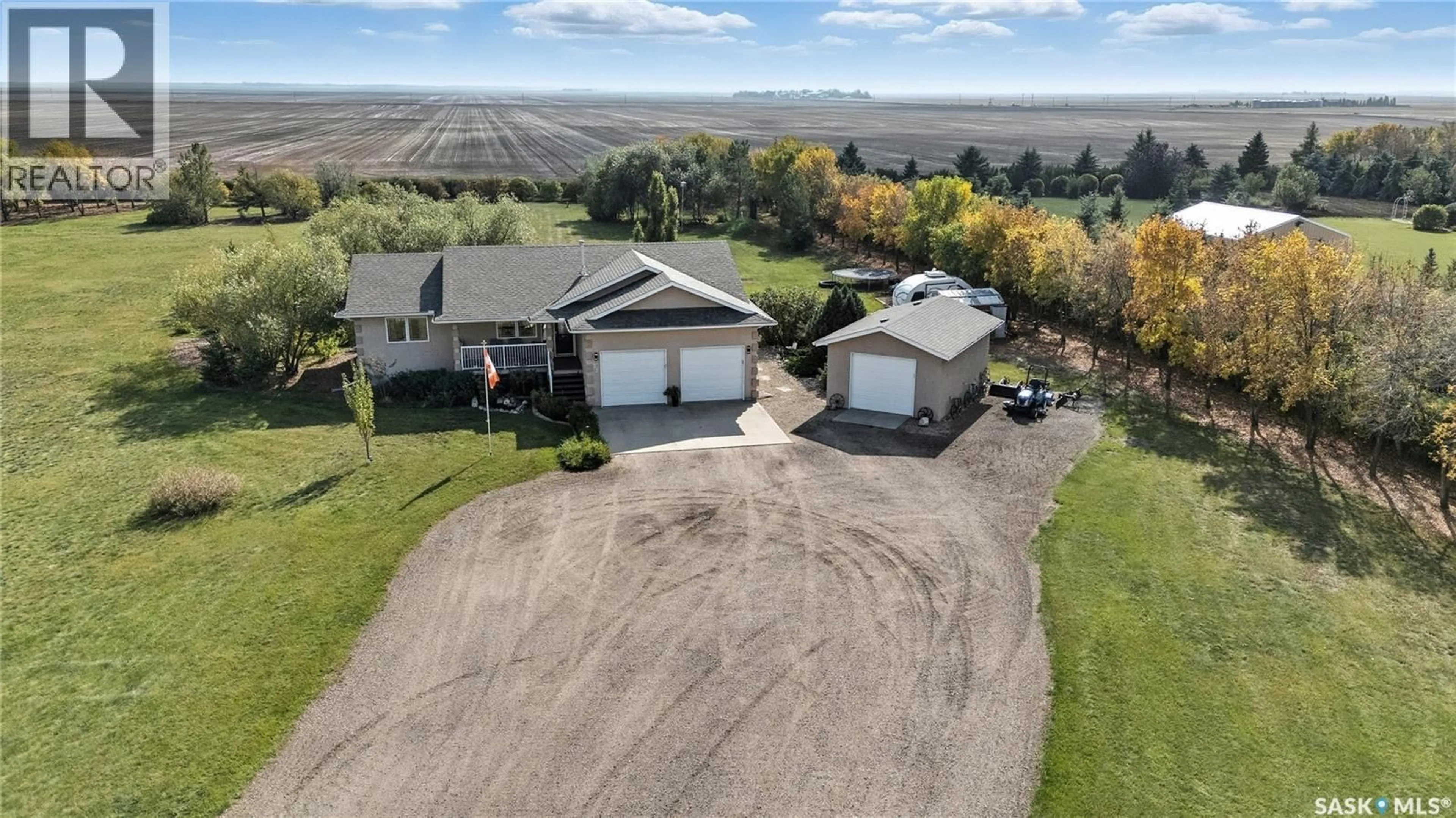 A pic from outside/outdoor area/front of a property/back of a property/a pic from drone, water/lake/river/ocean view for 35 DAWN ROAD, Moose Jaw Rm No. 161 Saskatchewan S6K1C1