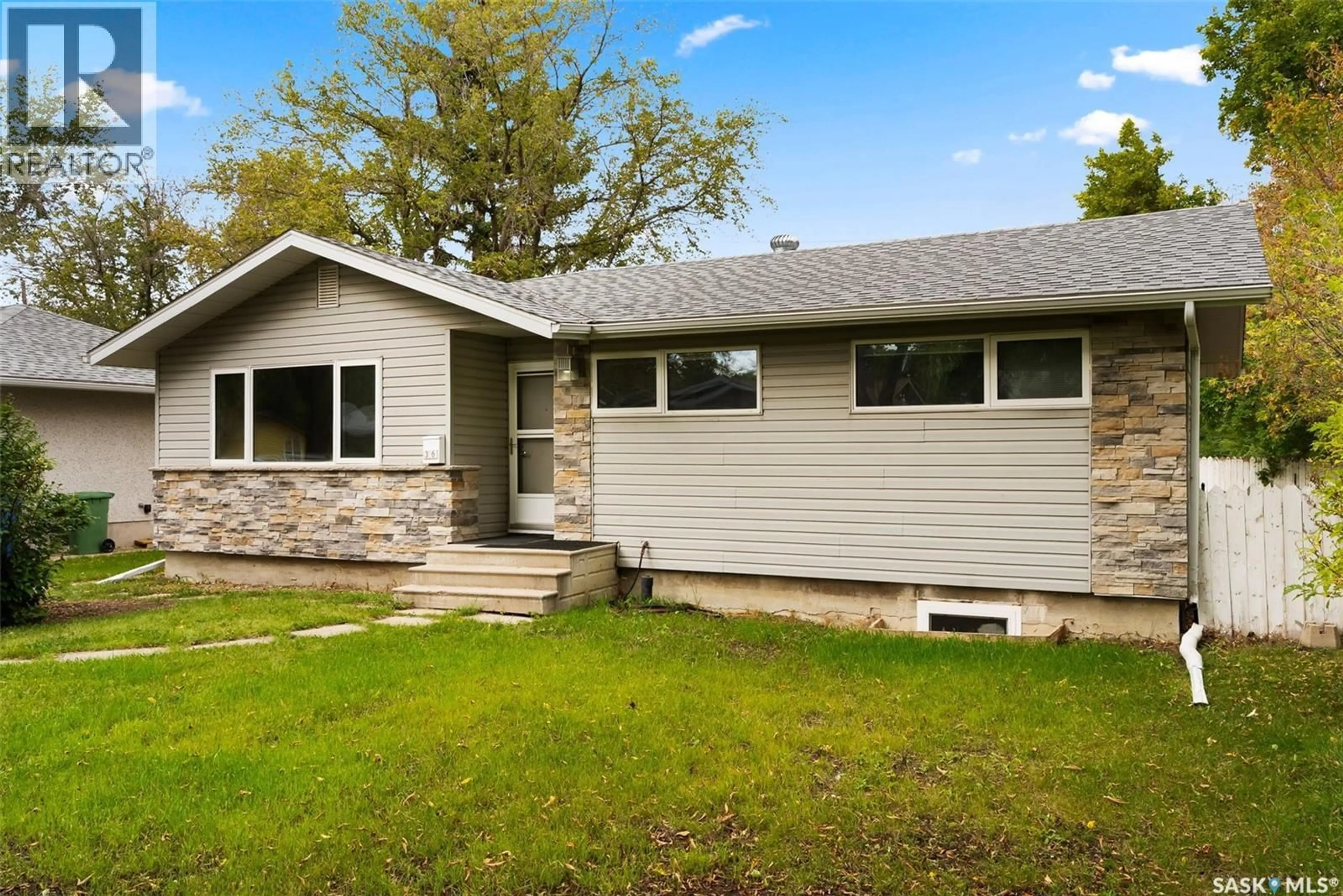 Home with vinyl exterior material, street for 36 COWBURN CRESCENT, Regina Saskatchewan S4S4T3