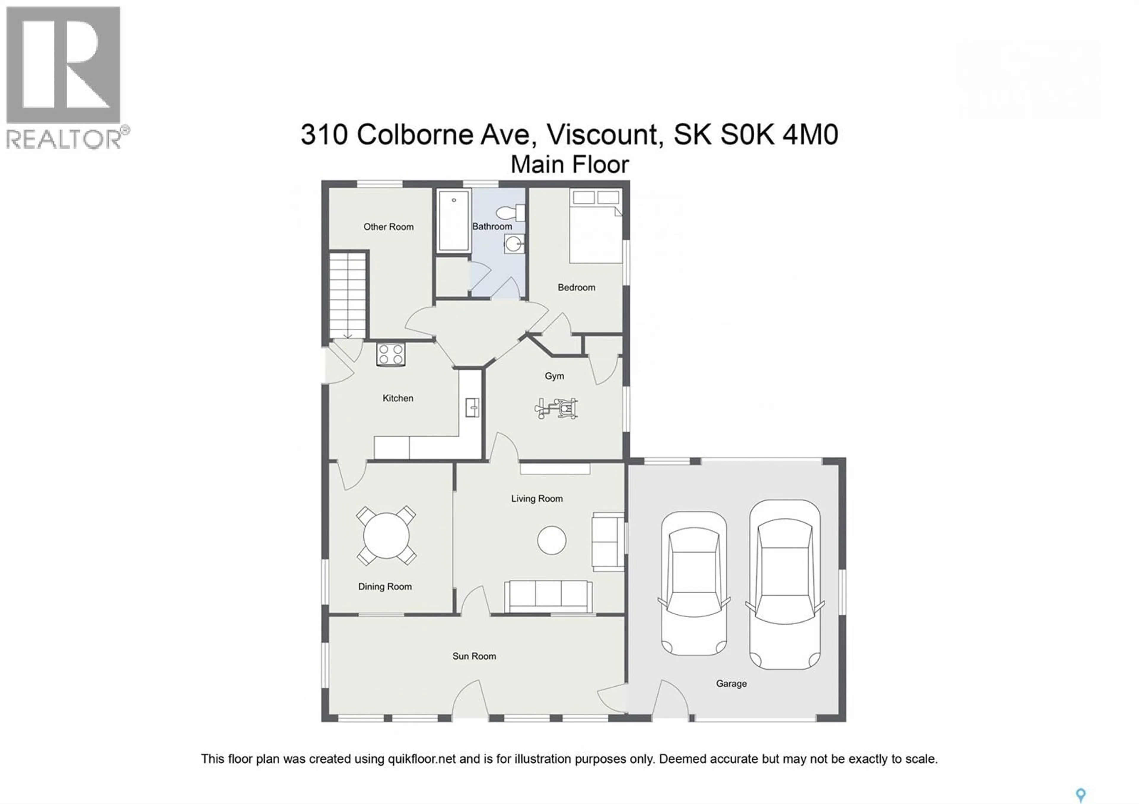 Floor plan for 310 COLBORNE AVENUE, Viscount Saskatchewan S0K4M0