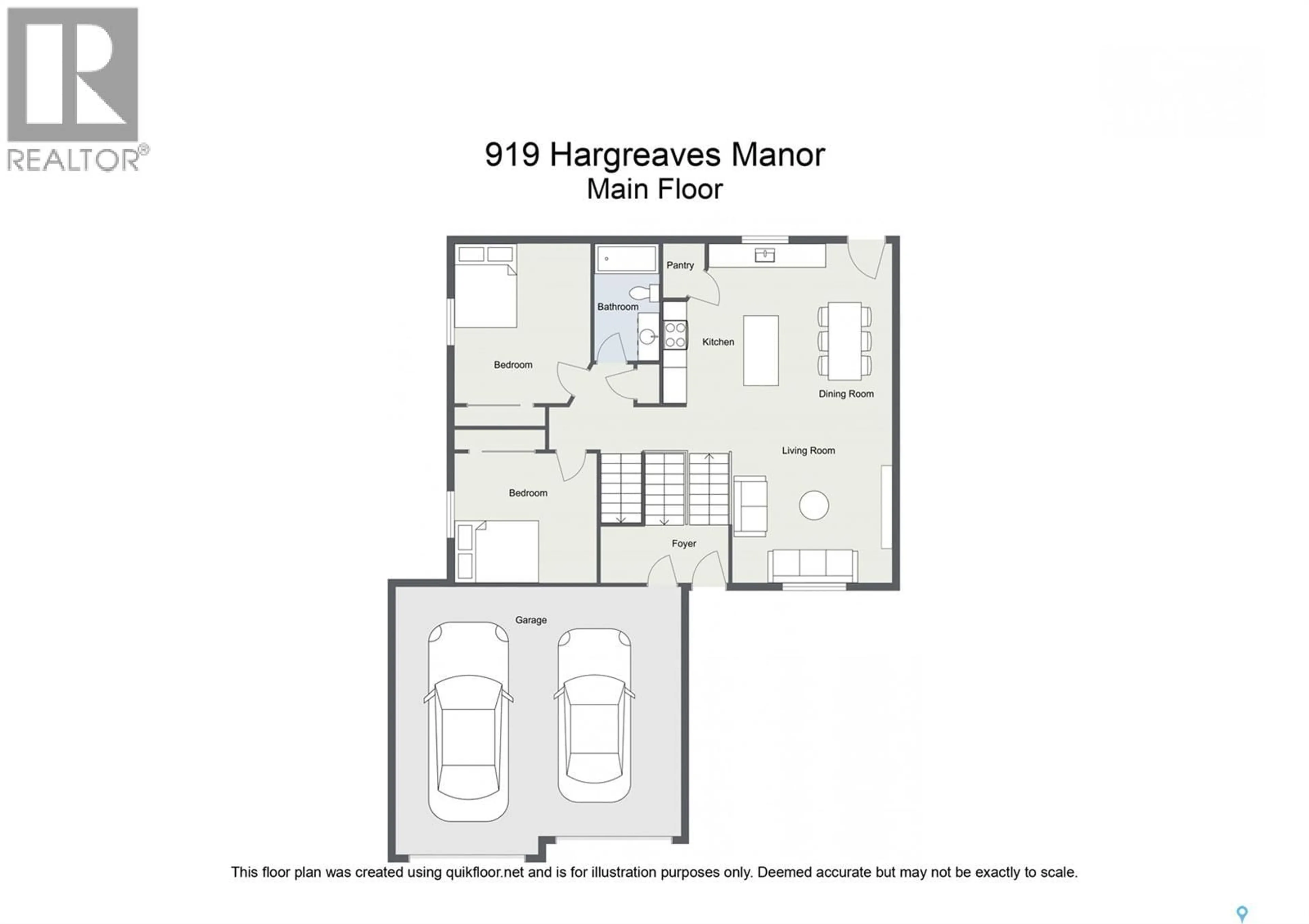 Floor plan for 919 HARGREAVES MANOR, Saskatoon Saskatchewan S7R0K5