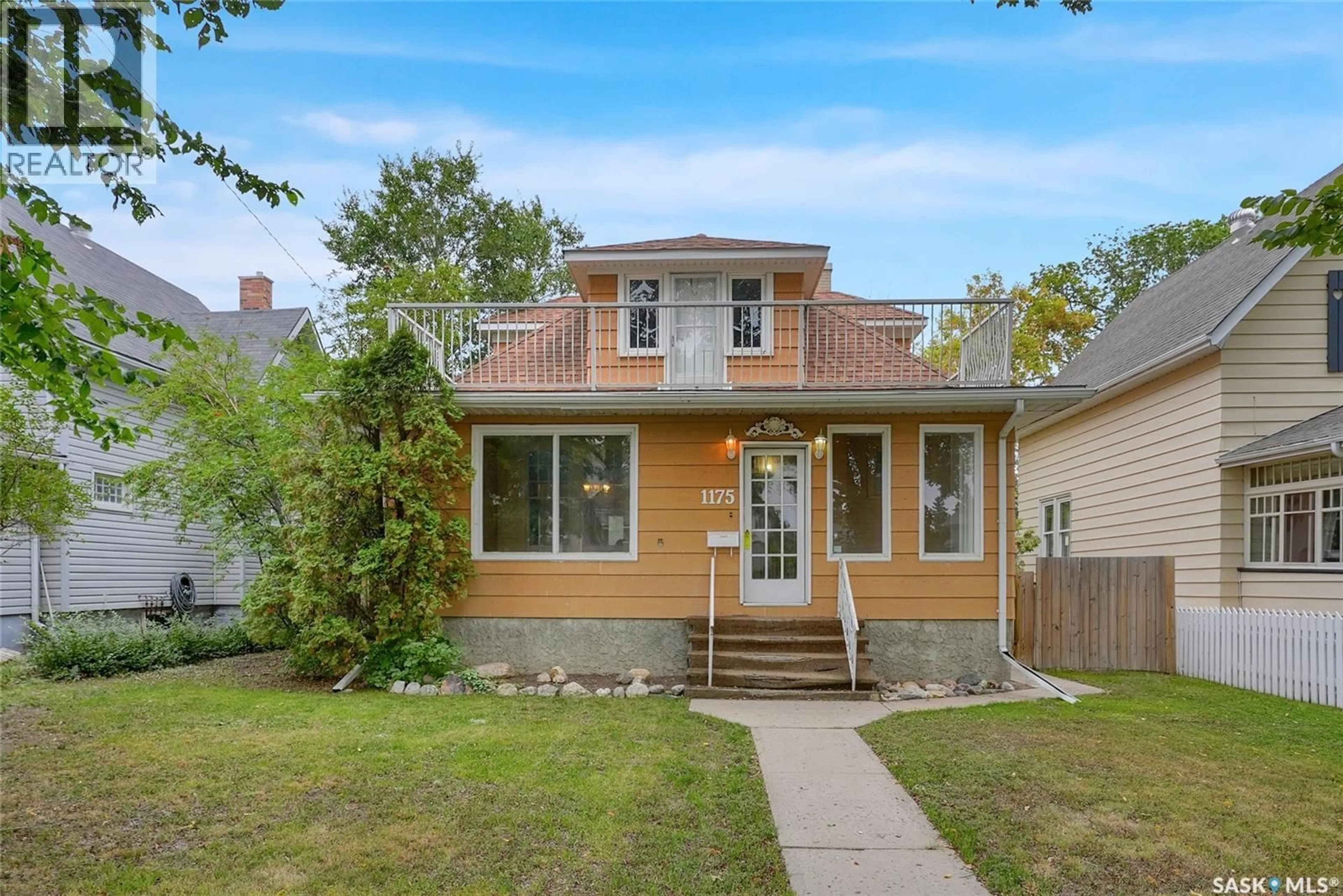 Home with vinyl exterior material, street for 1175 ALDER AVENUE, Moose Jaw Saskatchewan S6H0Y6