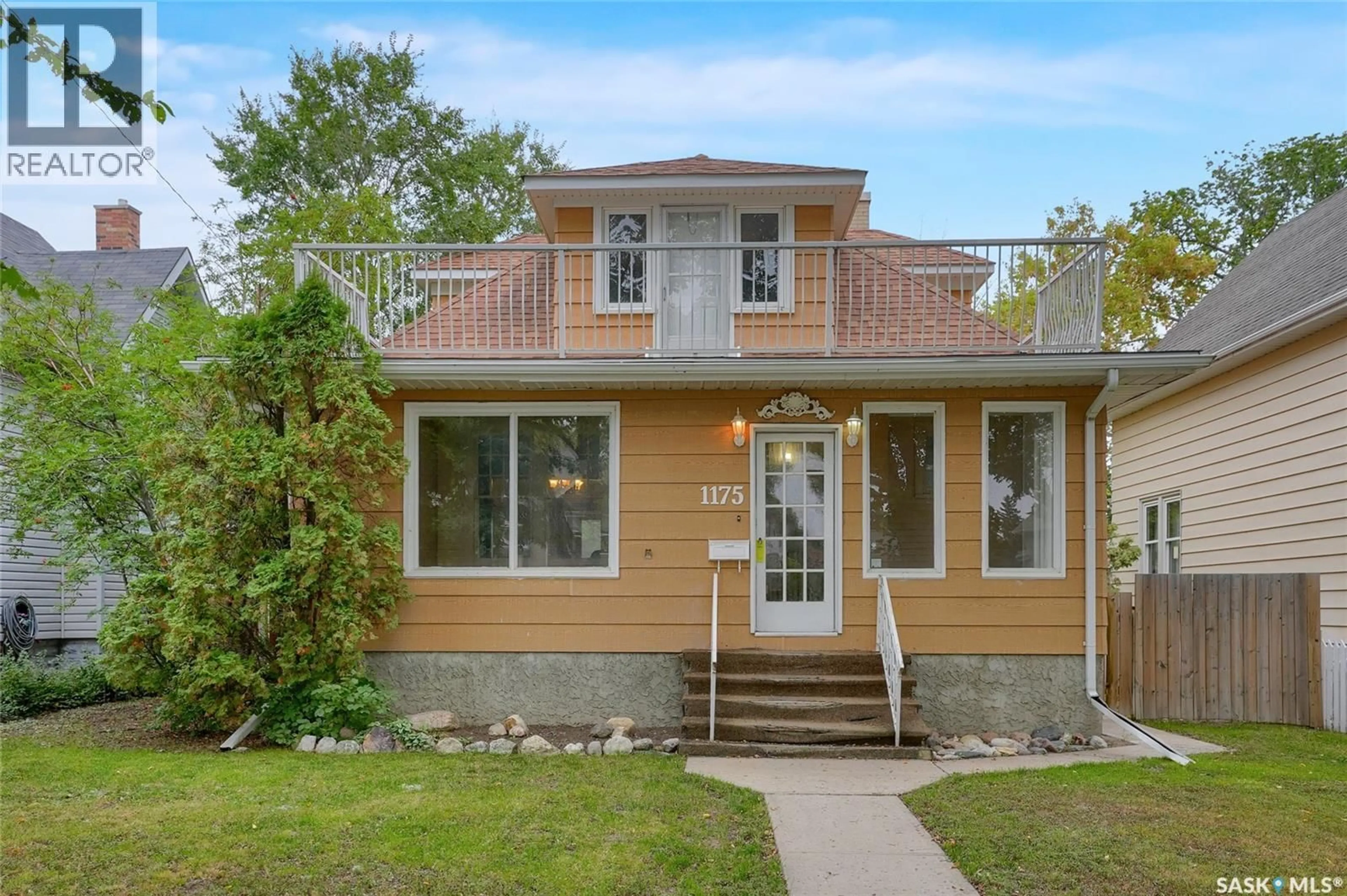Home with vinyl exterior material, street for 1175 ALDER AVENUE, Moose Jaw Saskatchewan S6H0Y6