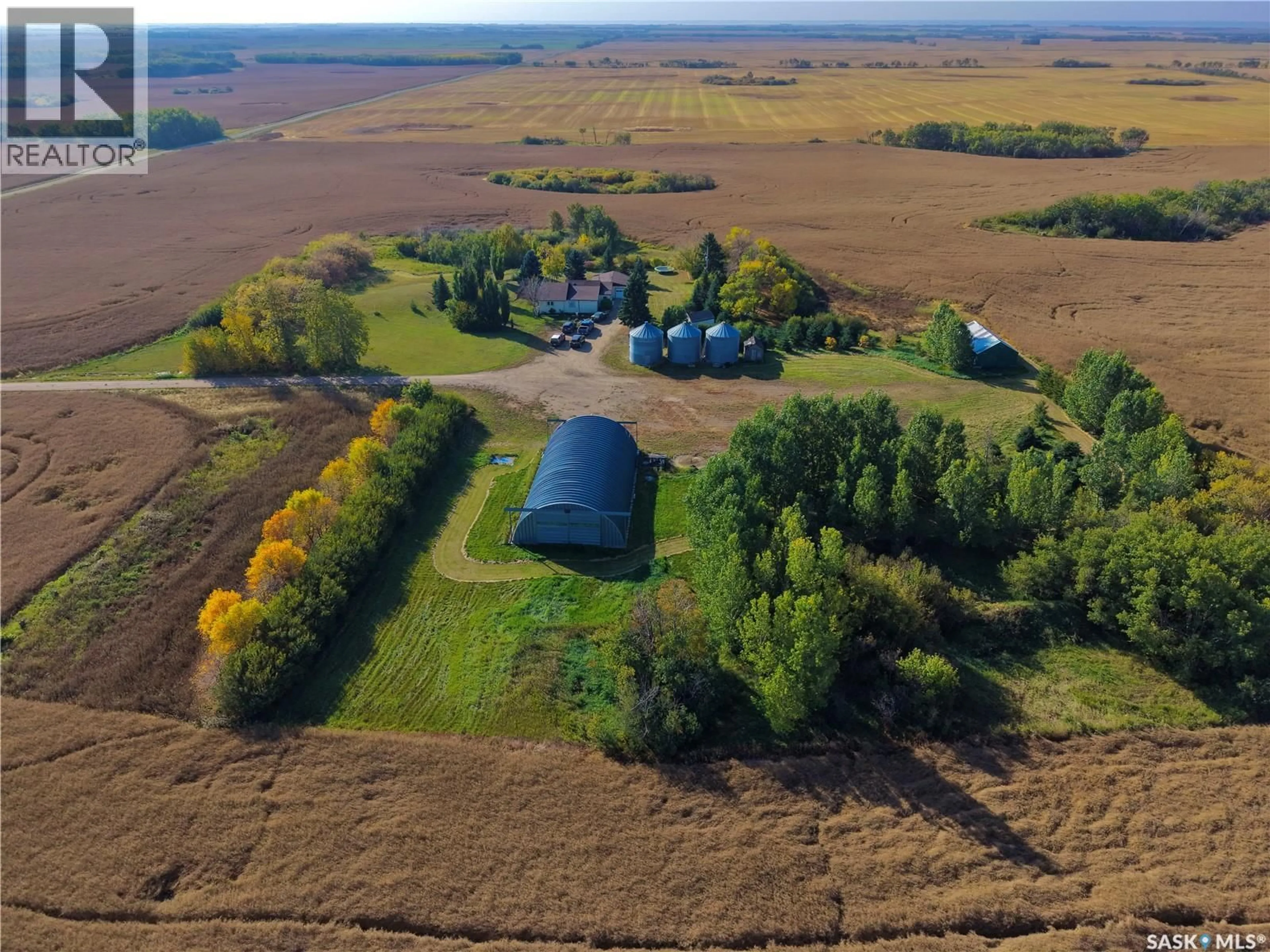 A pic from outside/outdoor area/front of a property/back of a property/a pic from drone, unknown for FOREST HALL ACREAGE, North Battleford Rm No. 437 Saskatchewan S9A2Y1
