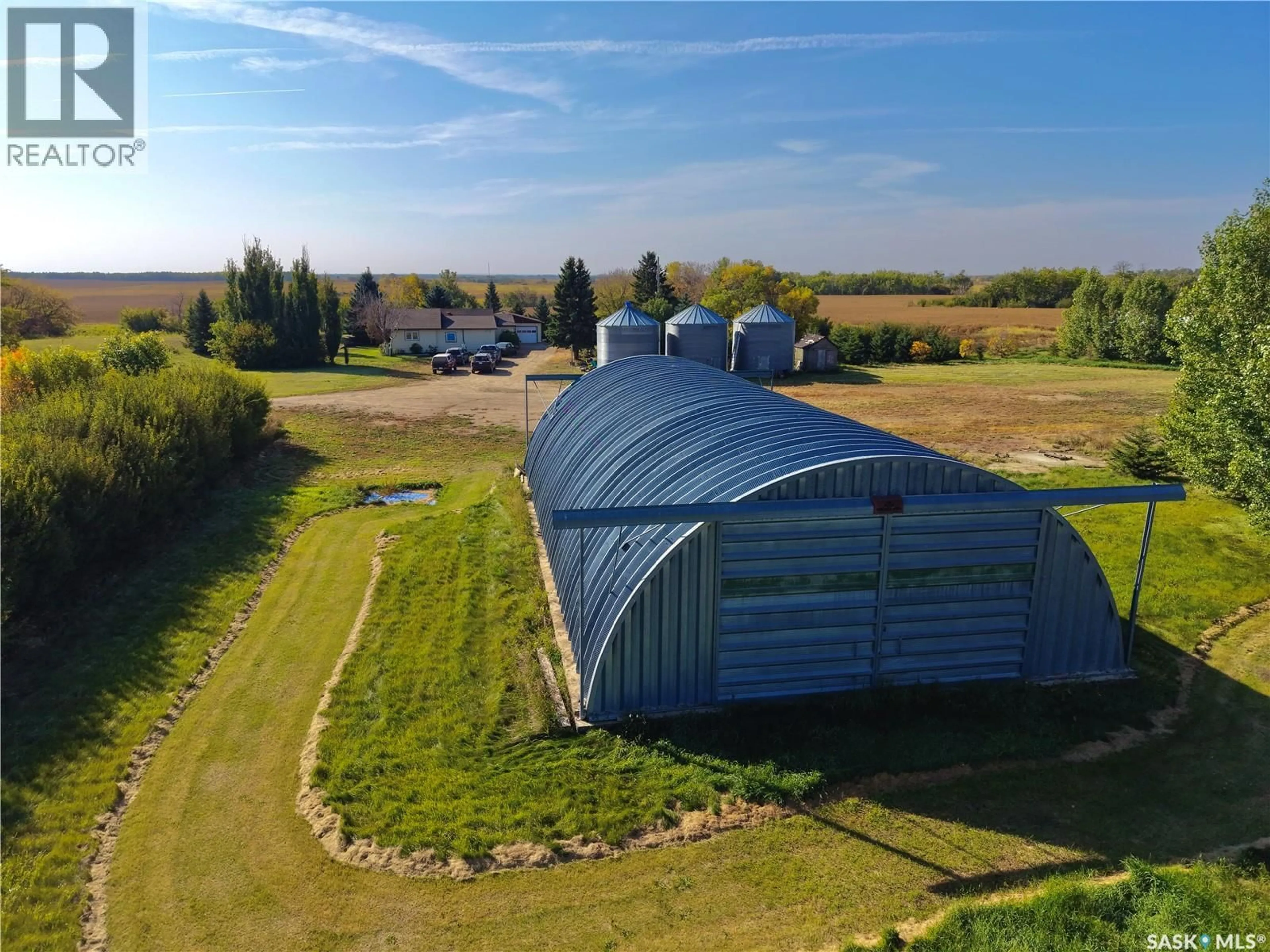 A pic from outside/outdoor area/front of a property/back of a property/a pic from drone, building for FOREST HALL ACREAGE, North Battleford Rm No. 437 Saskatchewan S9A2Y1