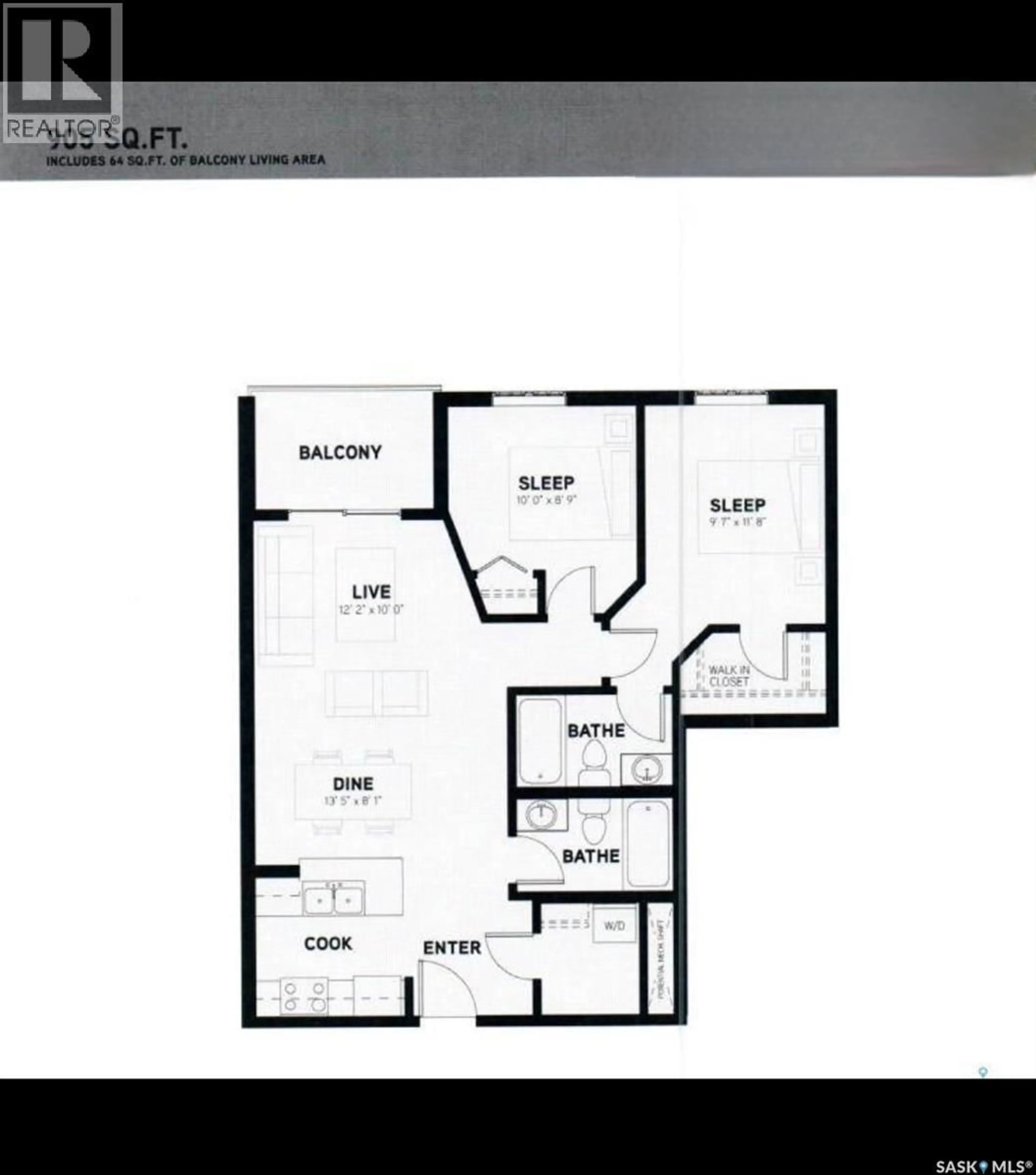 Floor plan for 5500 - 1404 MITCHINSON WAY, Regina Saskatchewan S4W0N9