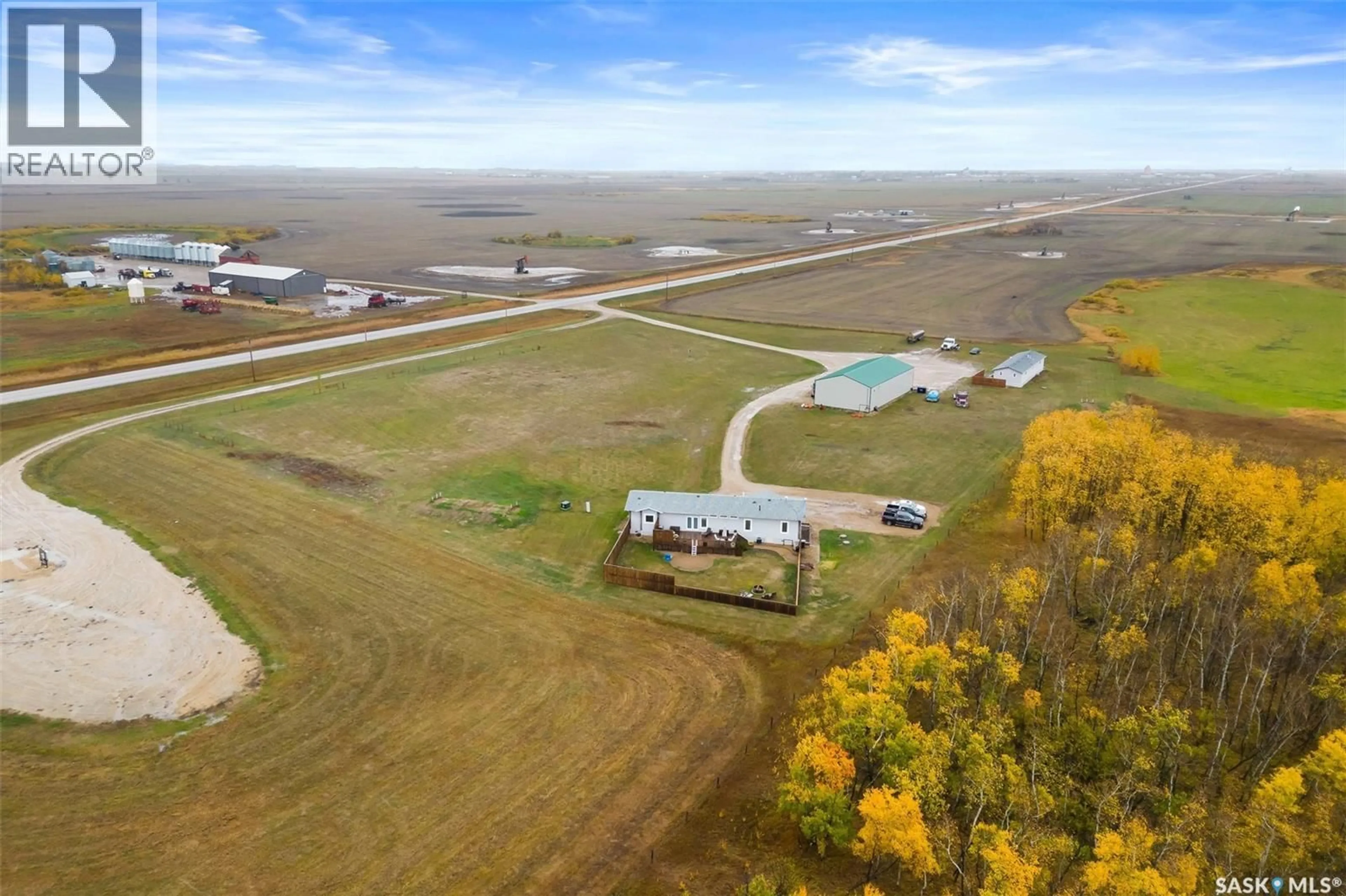 A pic from outside/outdoor area/front of a property/back of a property/a pic from drone, unknown for HANSON ACREAGE, Stoughton Saskatchewan S0G4T0
