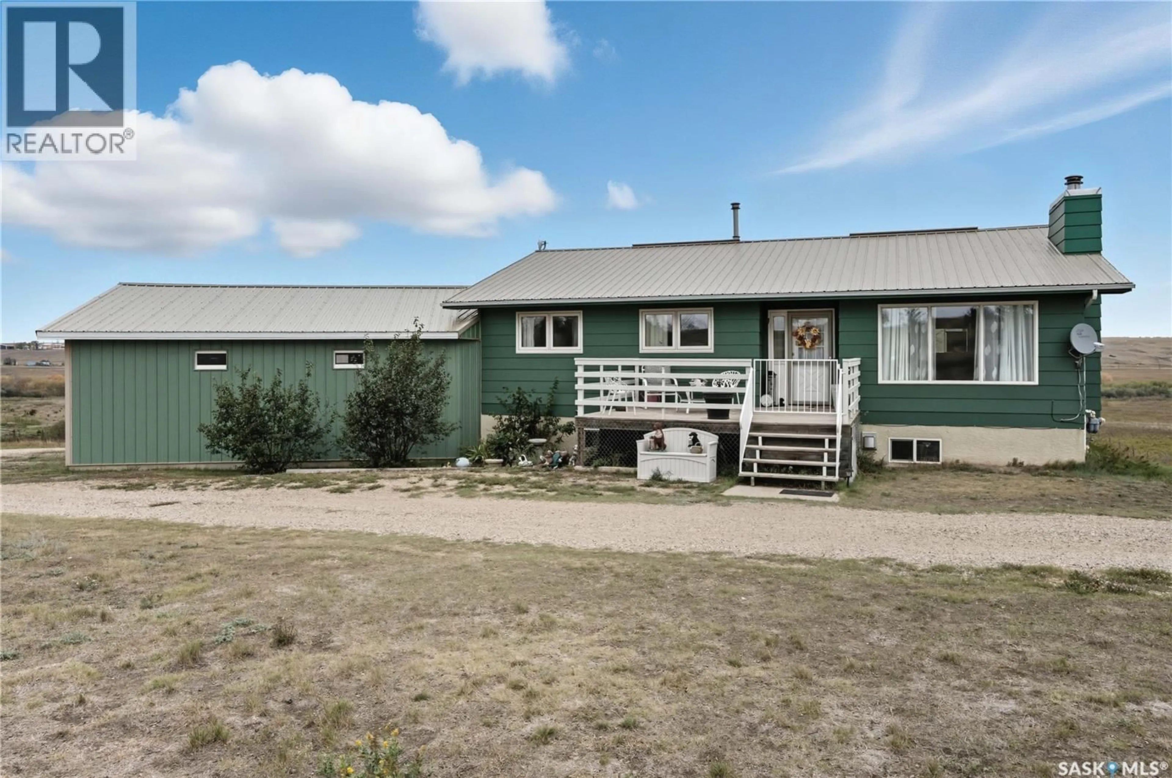 A pic from outside/outdoor area/front of a property/back of a property/a pic from drone, building for LAWRENCE ACREAGE, Moose Jaw Rm No. 161 Saskatchewan S6H4N9