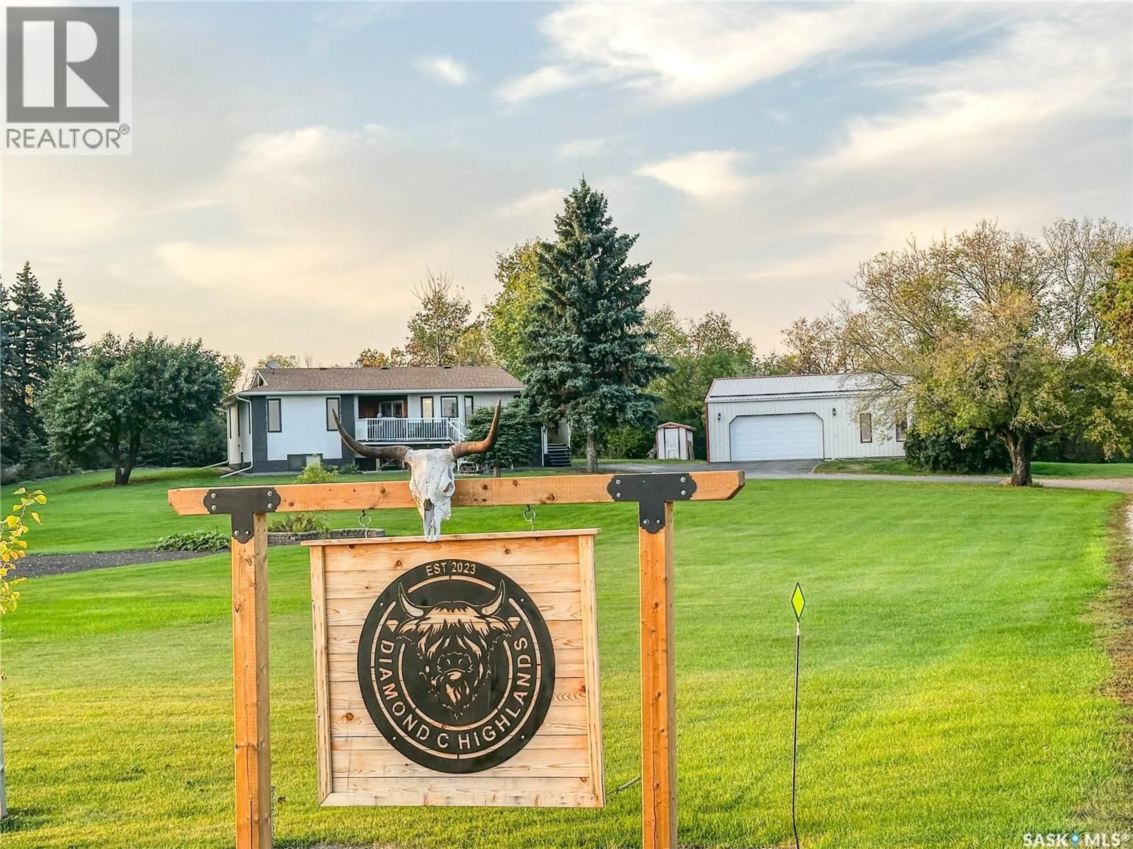 A pic from outside/outdoor area/front of a property/back of a property/a pic from drone, mountain view for DIAMOND C ACREAGE, Fertile Belt Rm No. 183 Saskatchewan S0A3Y0