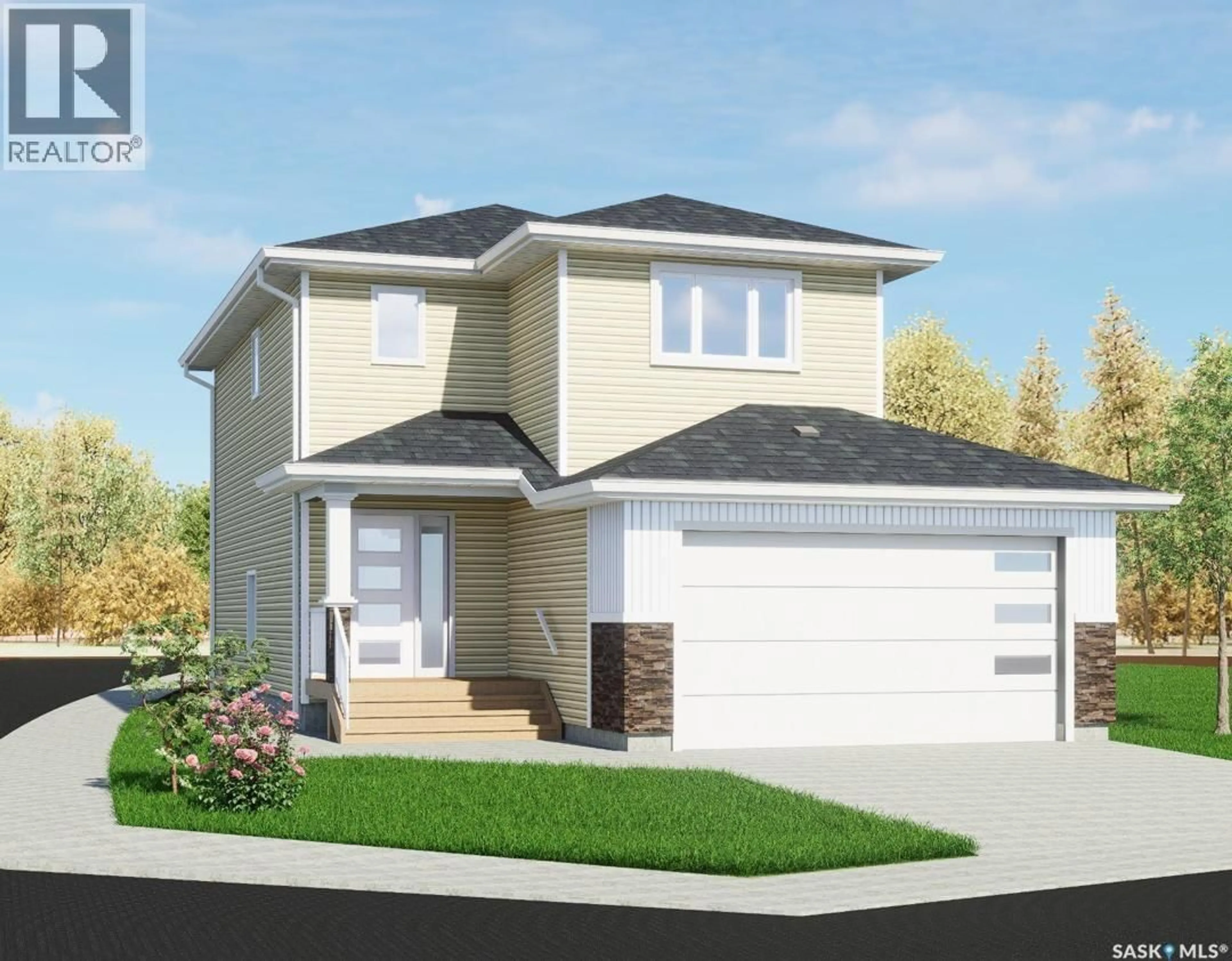 Home with vinyl exterior material, street for 403 STROMBERG CRESCENT, Saskatoon Saskatchewan S7L7P1