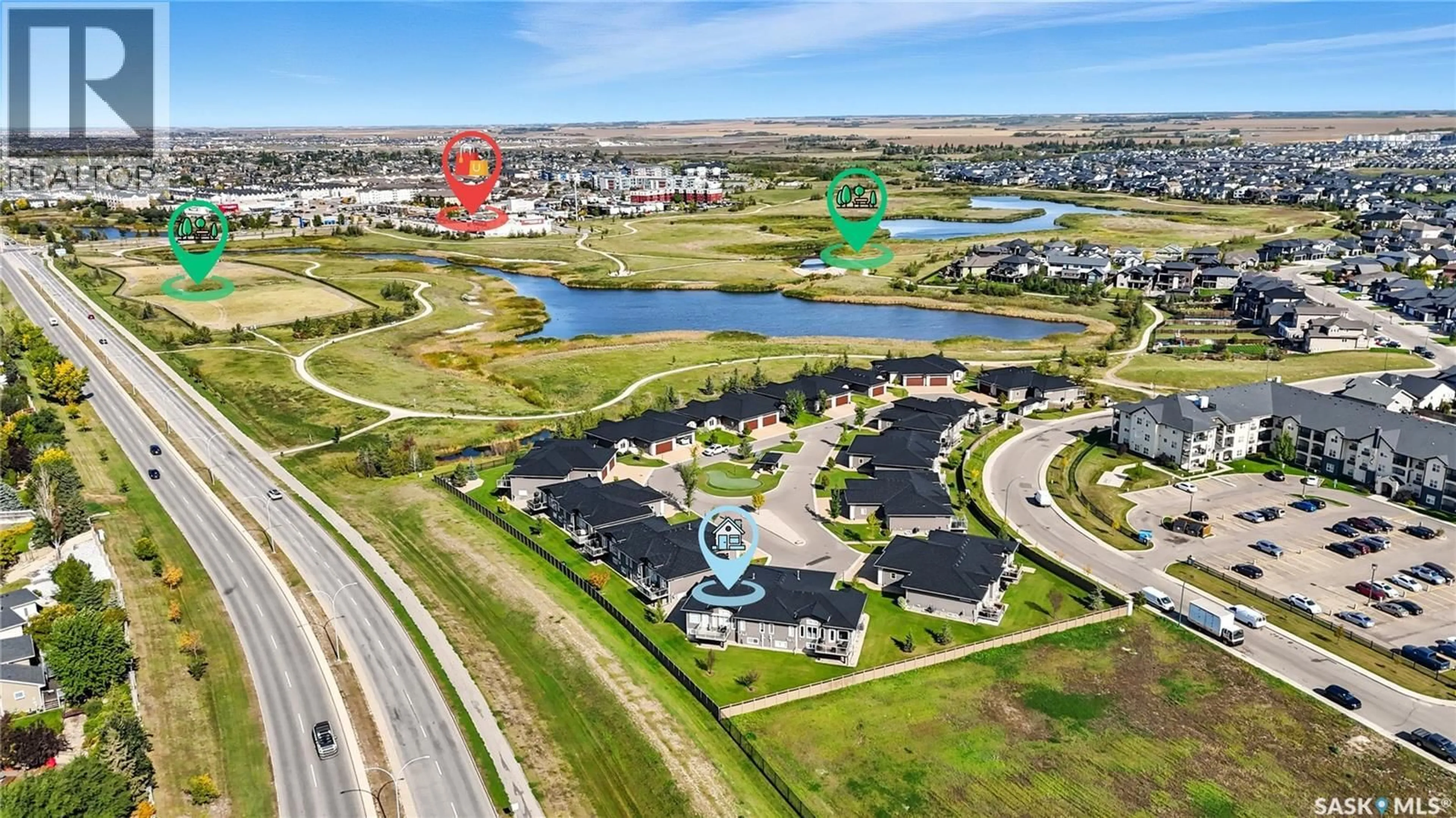 A pic from outside/outdoor area/front of a property/back of a property/a pic from drone, water/lake/river/ocean view for 315 - 10 LEDINGHAM DRIVE, Saskatoon Saskatchewan S7V0J1
