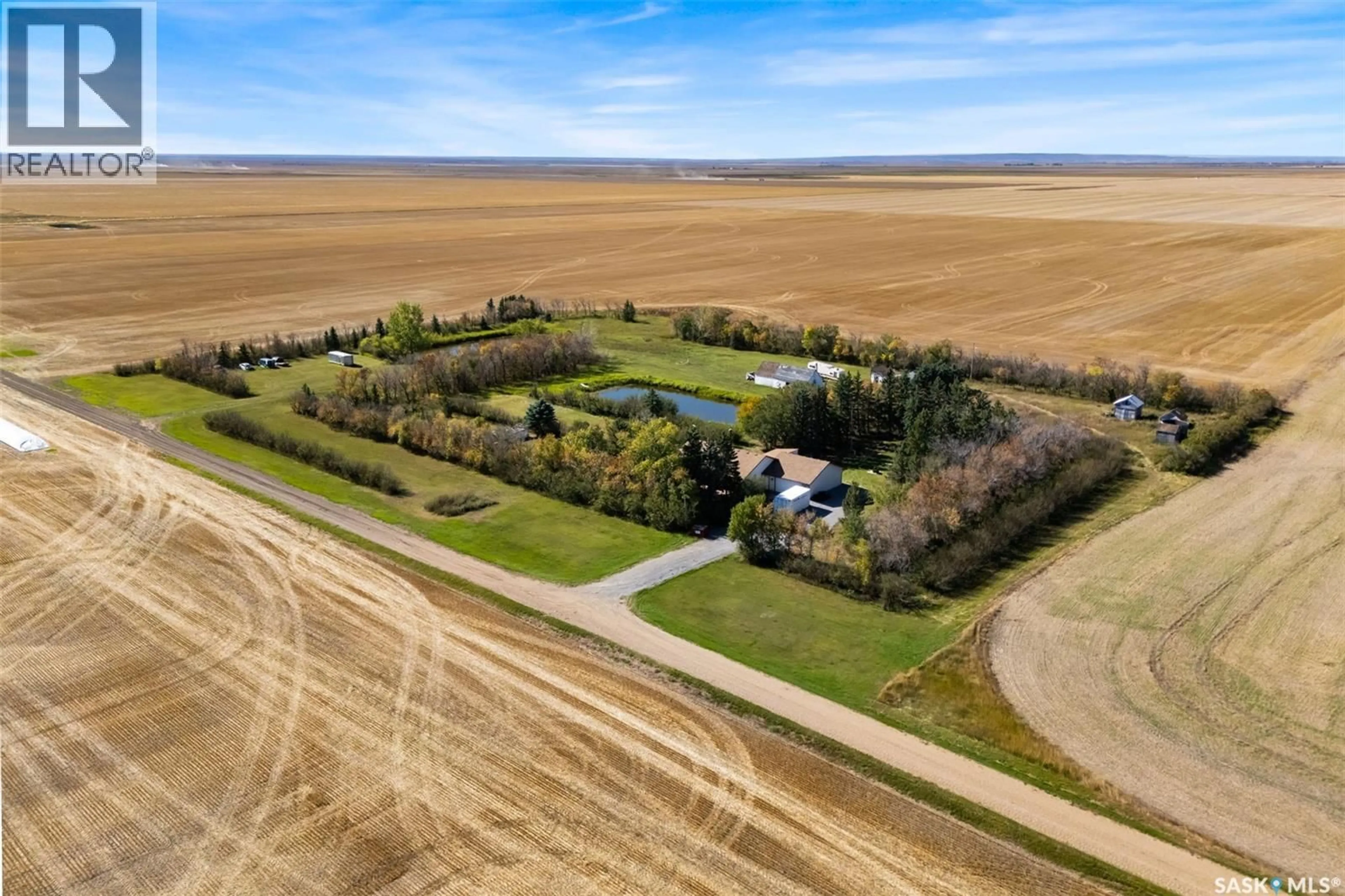 A pic from outside/outdoor area/front of a property/back of a property/a pic from drone, unknown for JOHANNSEN ACREAGE, Bratt's Lake Rm No. 129 Saskatchewan S0G5E0