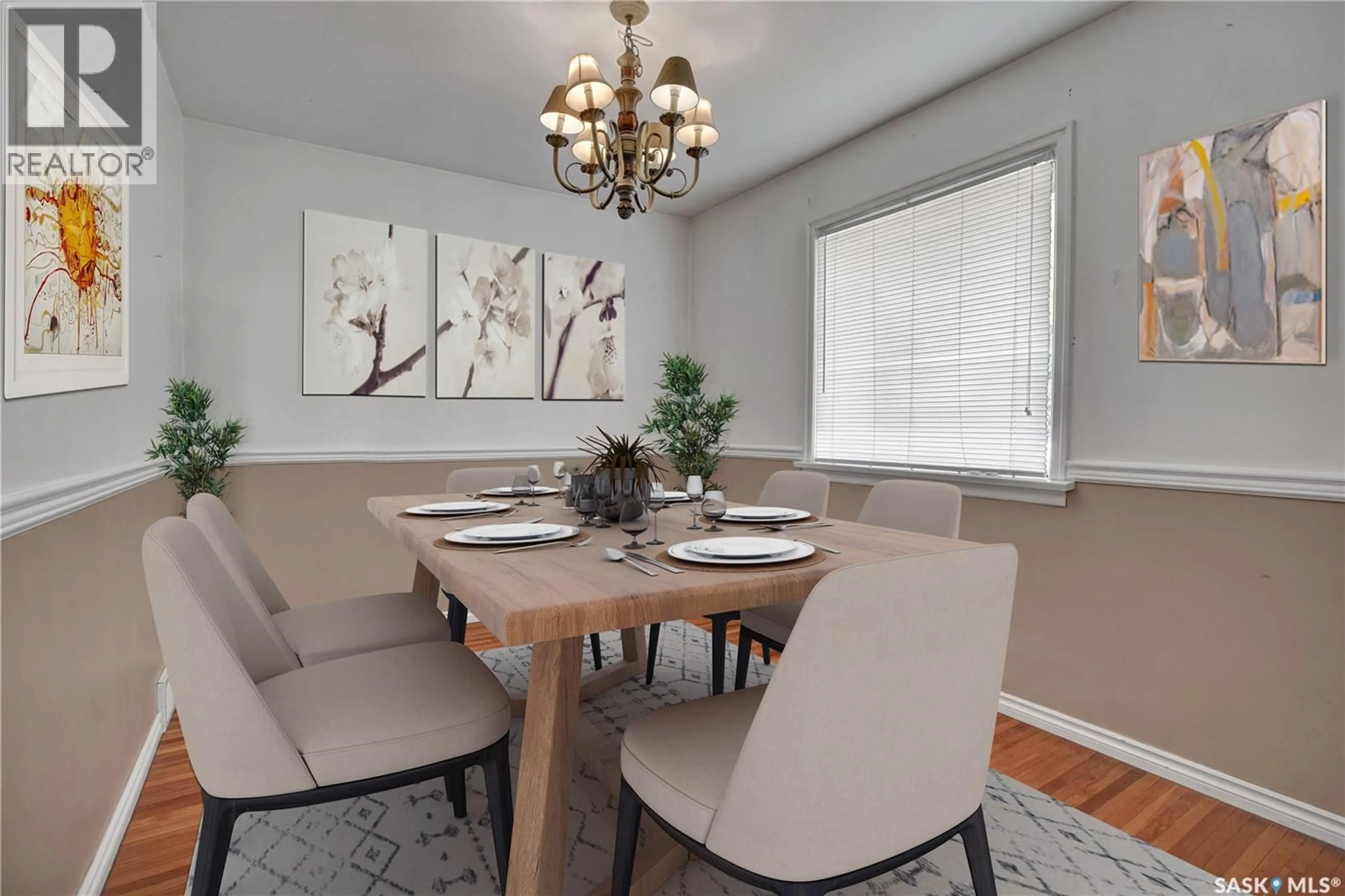 Dining room, wood/laminate floor for 1328 MAIN STREET, Saskatoon Saskatchewan S7H0L4