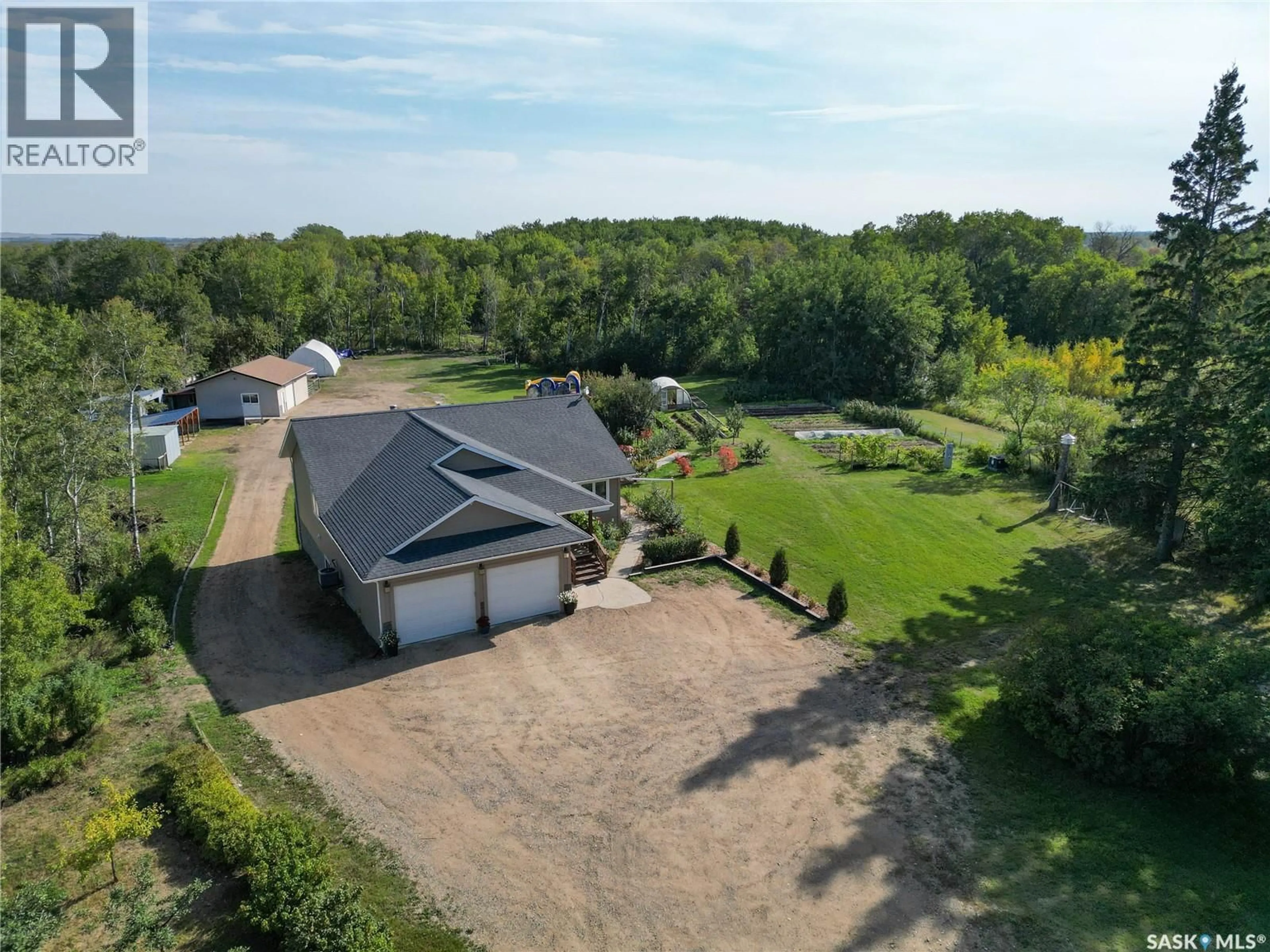 A pic from outside/outdoor area/front of a property/back of a property/a pic from drone, water/lake/river/ocean view for MACDOWALL ACREAGE, Prince Albert Rm No. 461 Saskatchewan S0K2S0