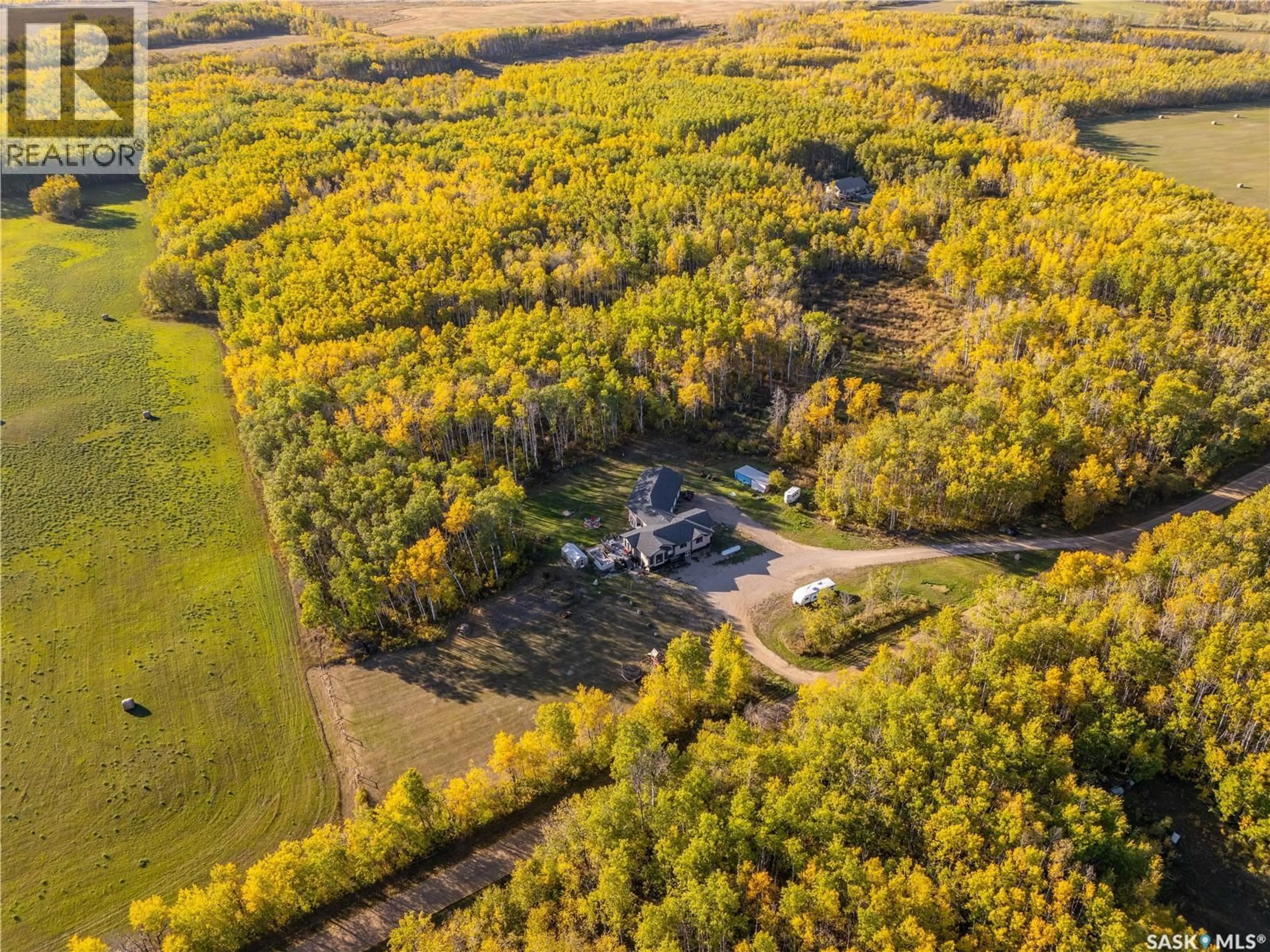 A pic from outside/outdoor area/front of a property/back of a property/a pic from drone, forest/trees view for 61476 RR 3263, Beaver River Rm No. 622 Saskatchewan S0M2K0