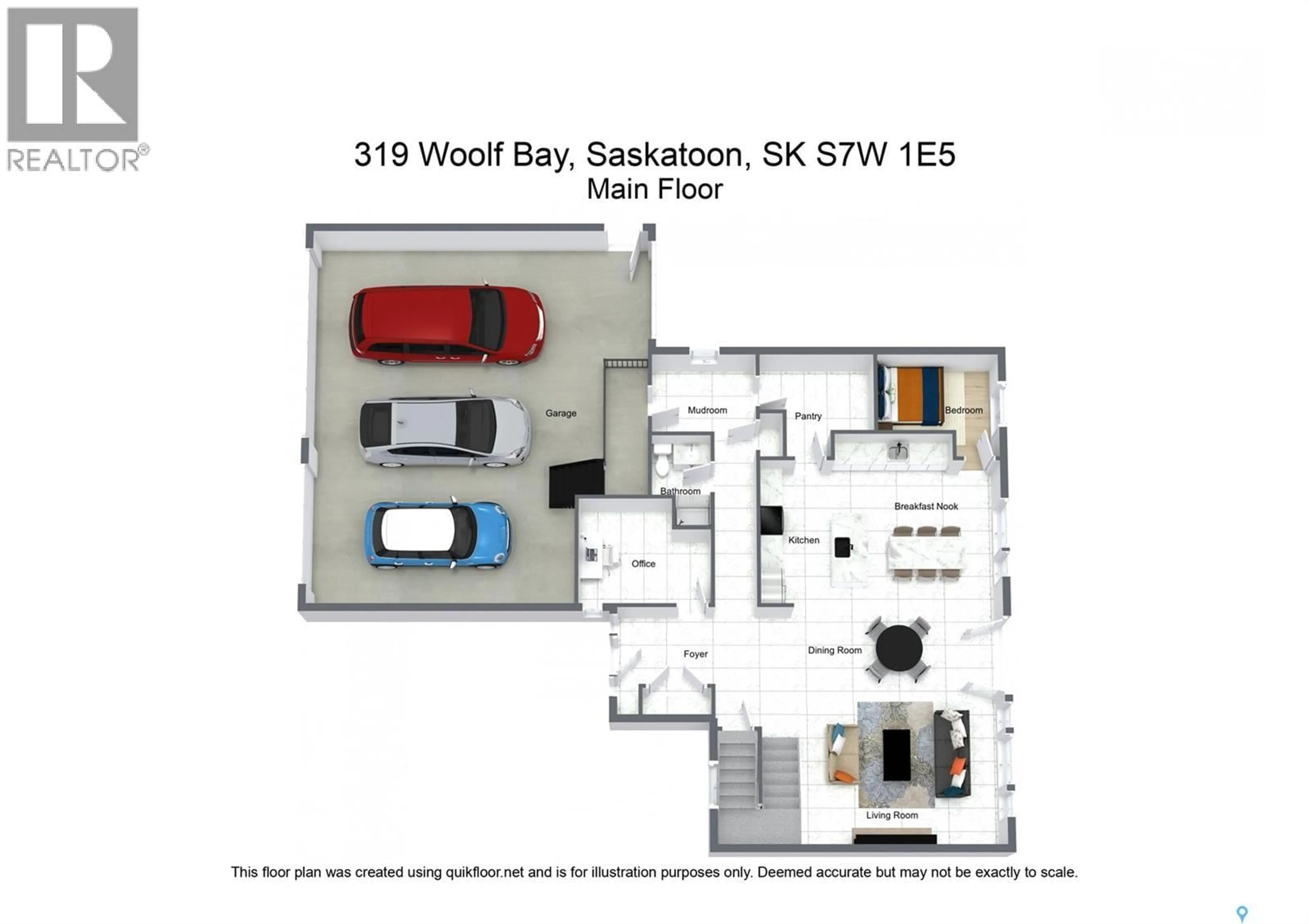 Floor plan for 319 WOOLF BAY, Saskatoon Saskatchewan S7W1E5