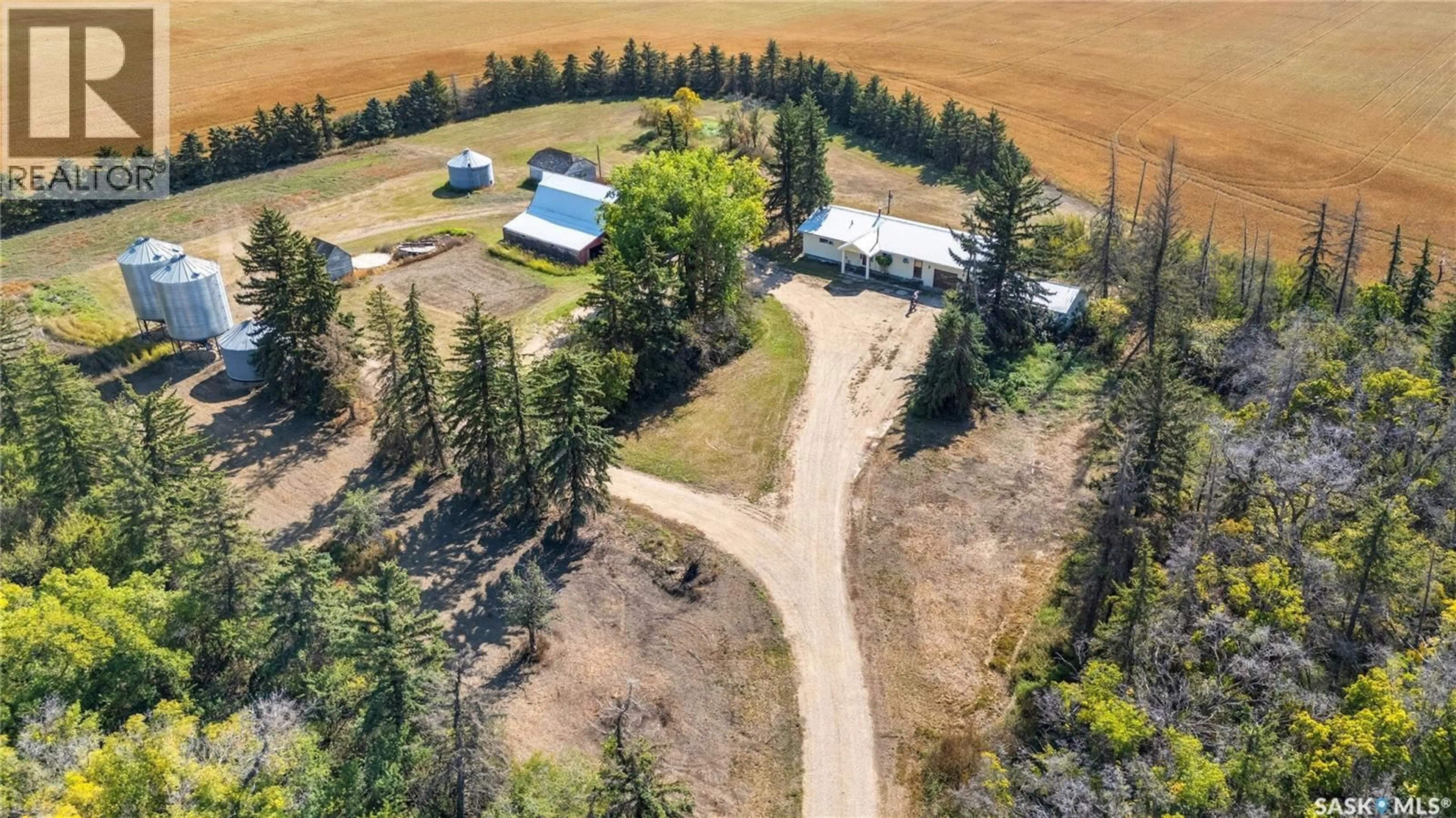 A pic from outside/outdoor area/front of a property/back of a property/a pic from drone, unknown for POMRENKE ACREAGE, Lake Of The Rivers Rm No. 72 Saskatchewan S0H0B0