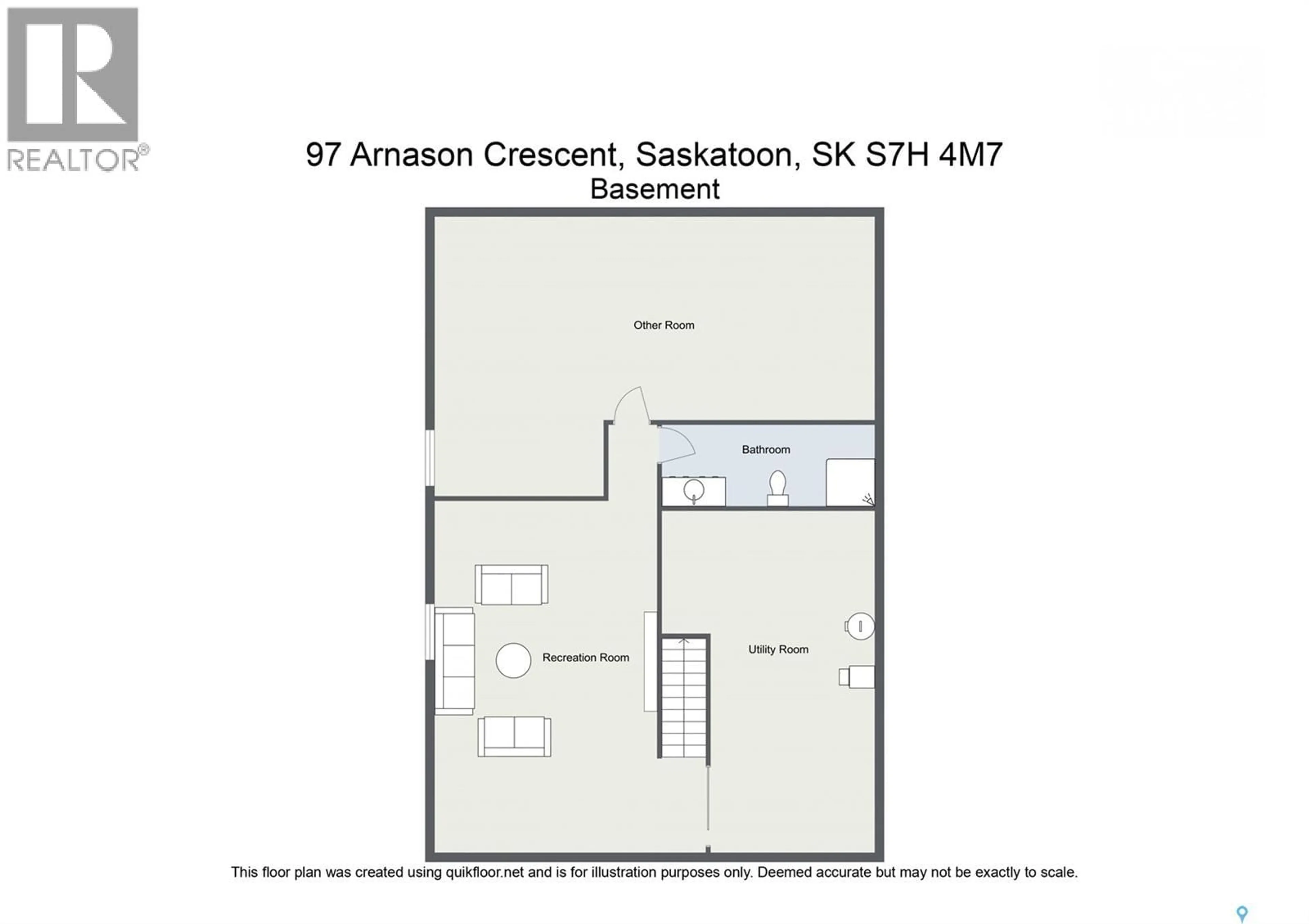 Floor plan for 97 ARNASON CRESCENT, Saskatoon Saskatchewan S7H4M7