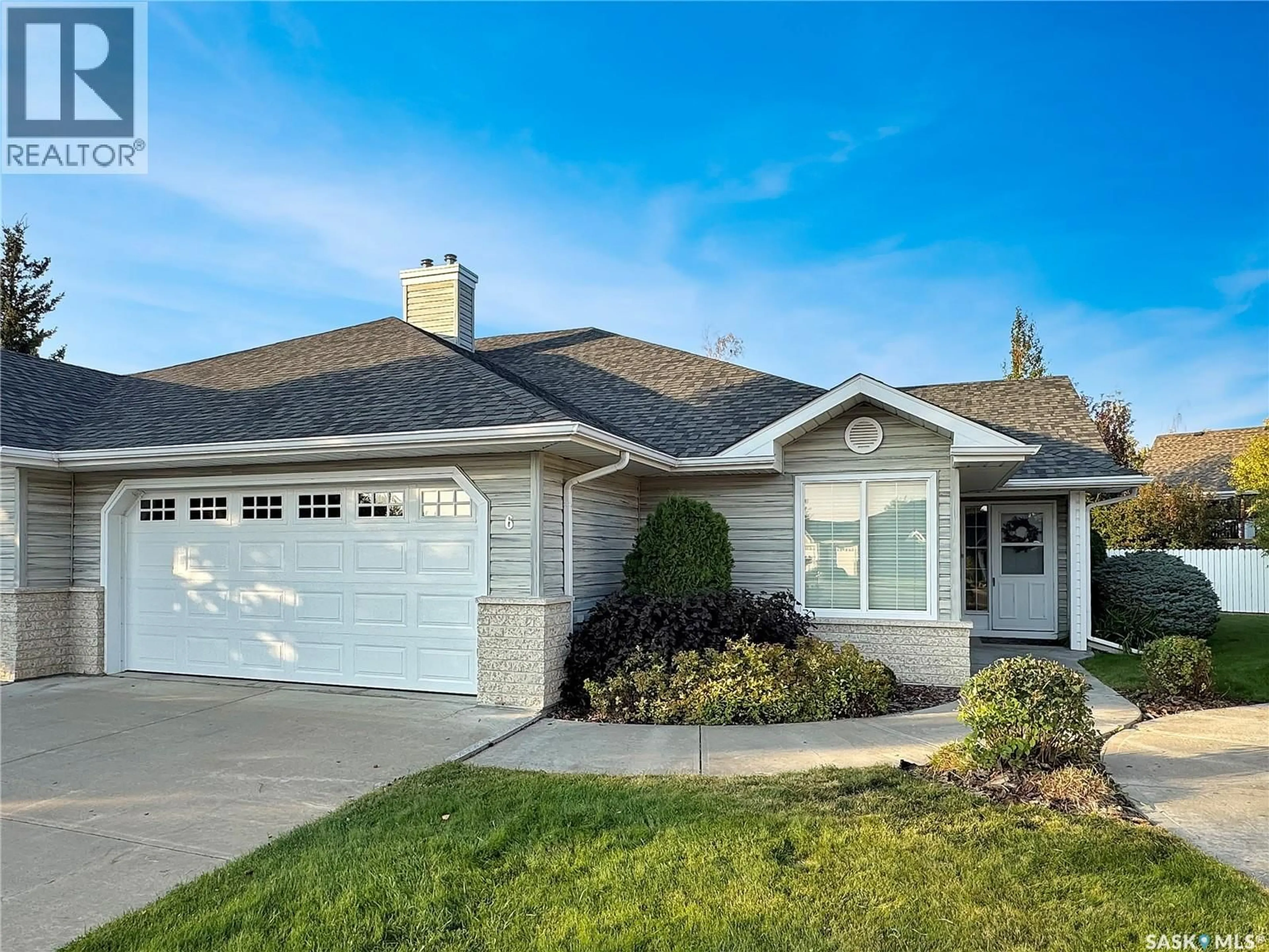 Home with vinyl exterior material, street for 6 WREN COURT, North Battleford Saskatchewan S9A3Z3