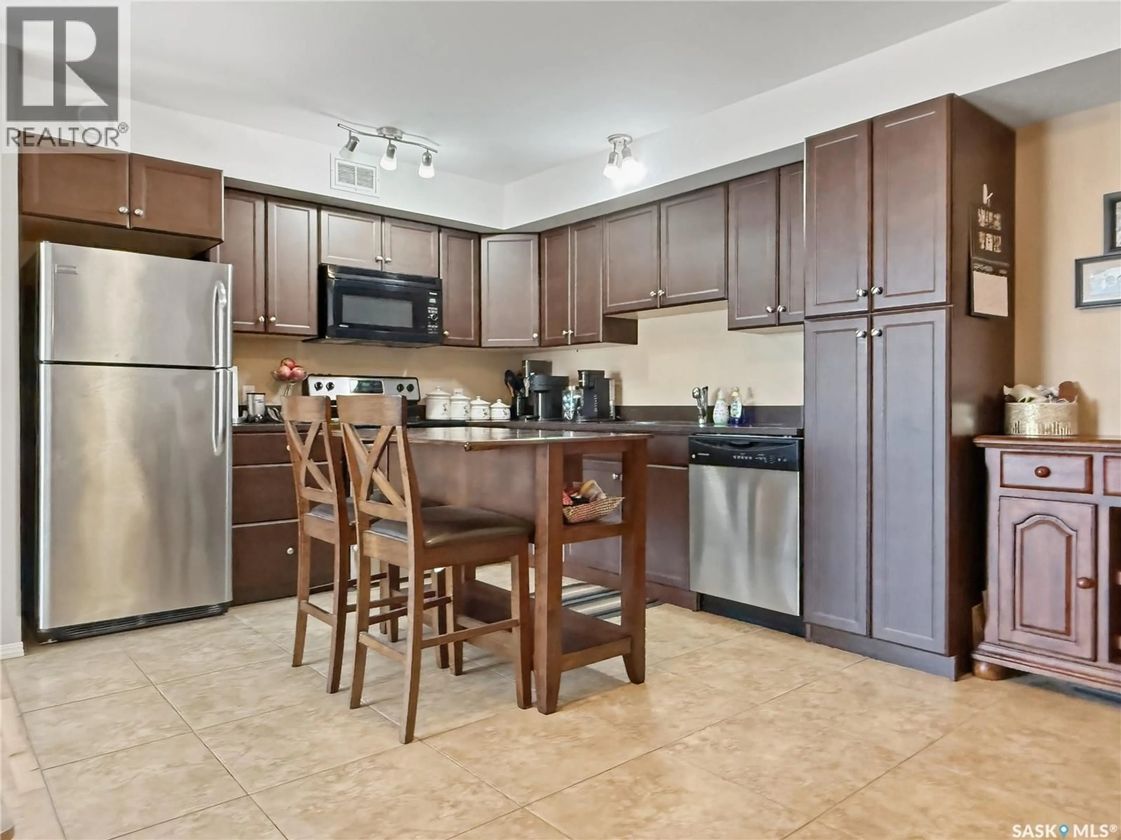Standard kitchen, ceramic/tile floor for 307 - 2322 KILLDEER DRIVE, North Battleford Saskatchewan S9A3T5