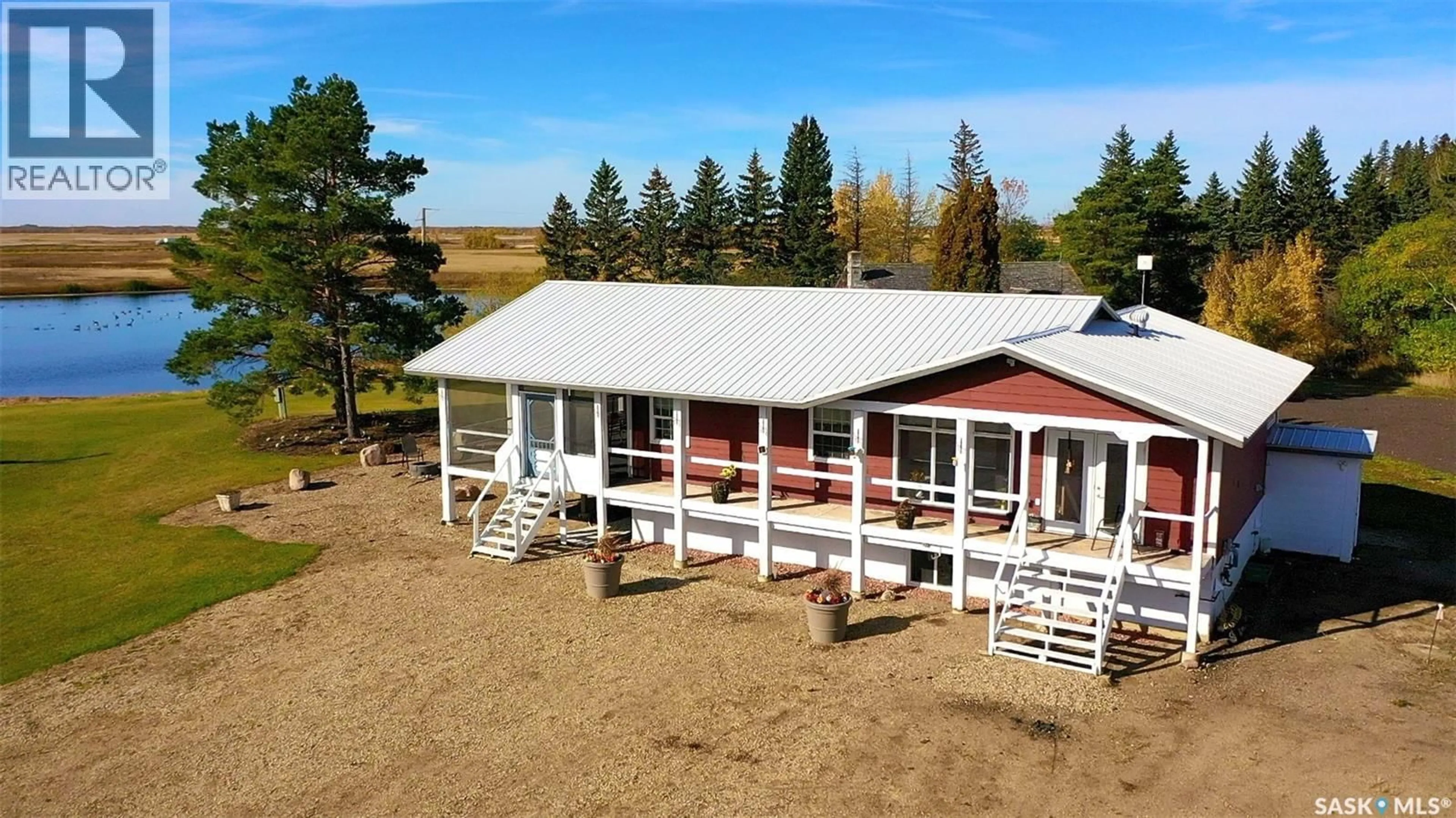 A pic from outside/outdoor area/front of a property/back of a property/a pic from drone, unknown for SH ACREAGE, Orkney Rm No. 244 Saskatchewan S0A3V0