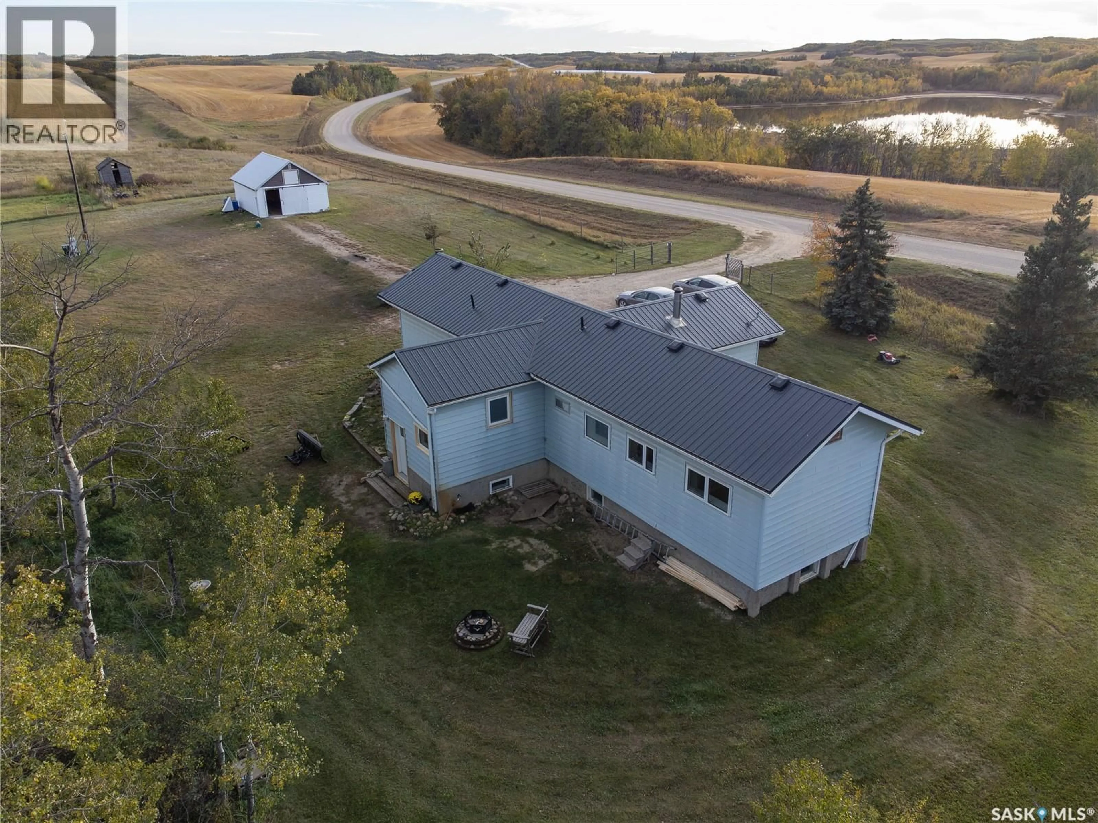 A pic from outside/outdoor area/front of a property/back of a property/a pic from drone, building for DOUGLAS ACREAGE, Douglas Rm No. 436 Saskatchewan S0M2V0