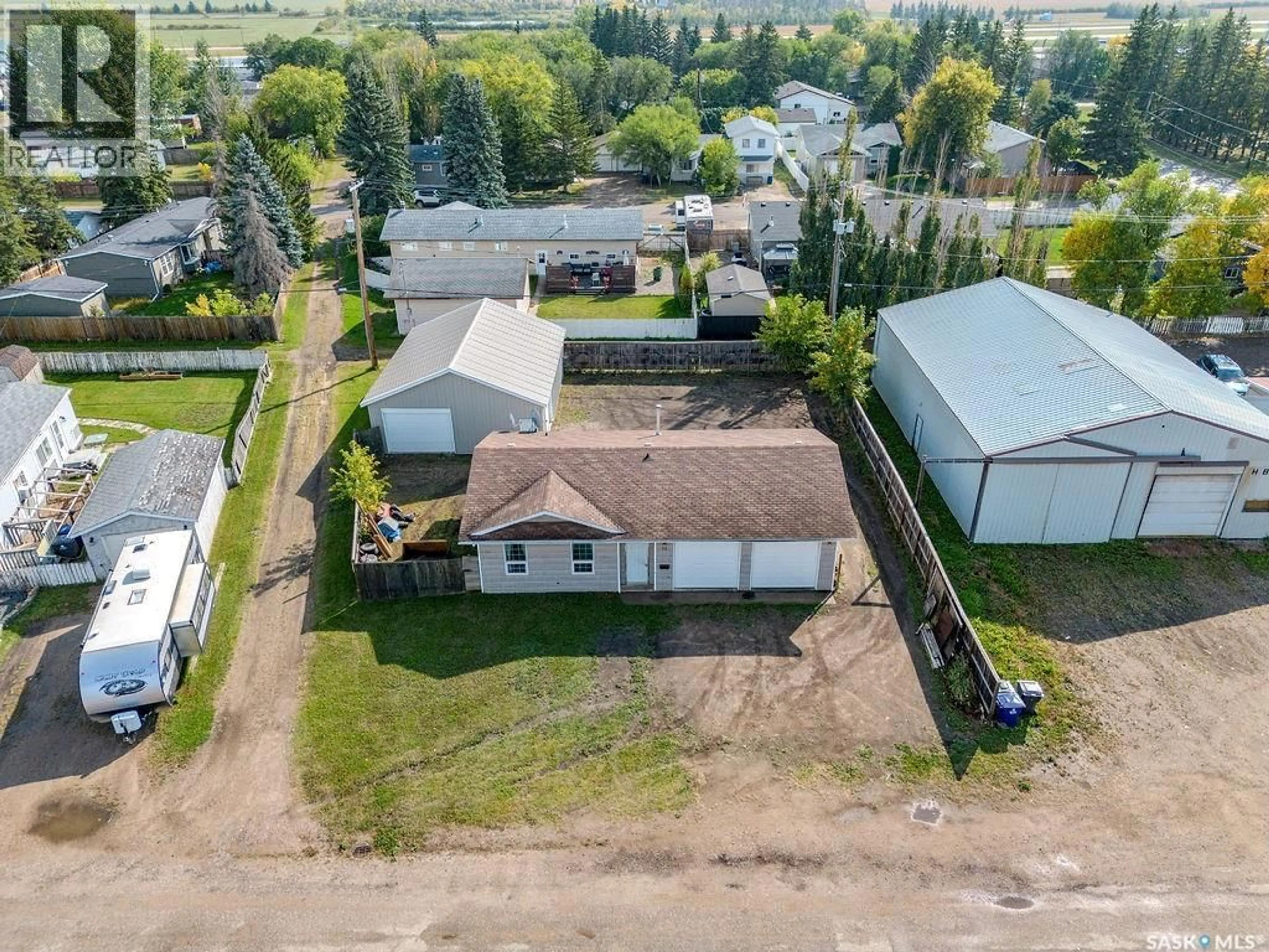 A pic from outside/outdoor area/front of a property/back of a property/a pic from drone, street for 90 2ND STREET, Osler Saskatchewan S0K3A0