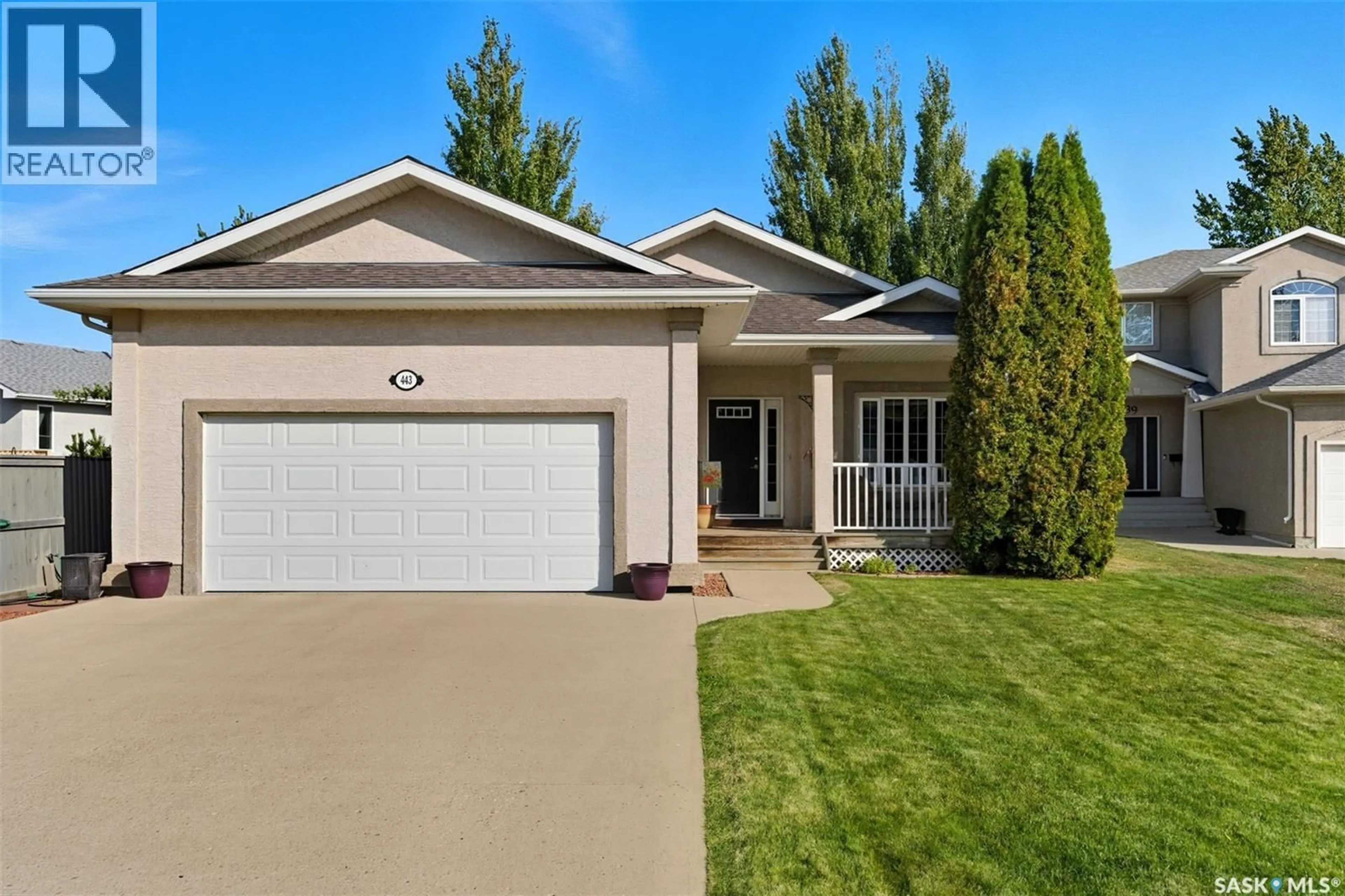 Home with vinyl exterior material, street for 443 BLACKBURN TERRACE, Saskatoon Saskatchewan S7V1J9