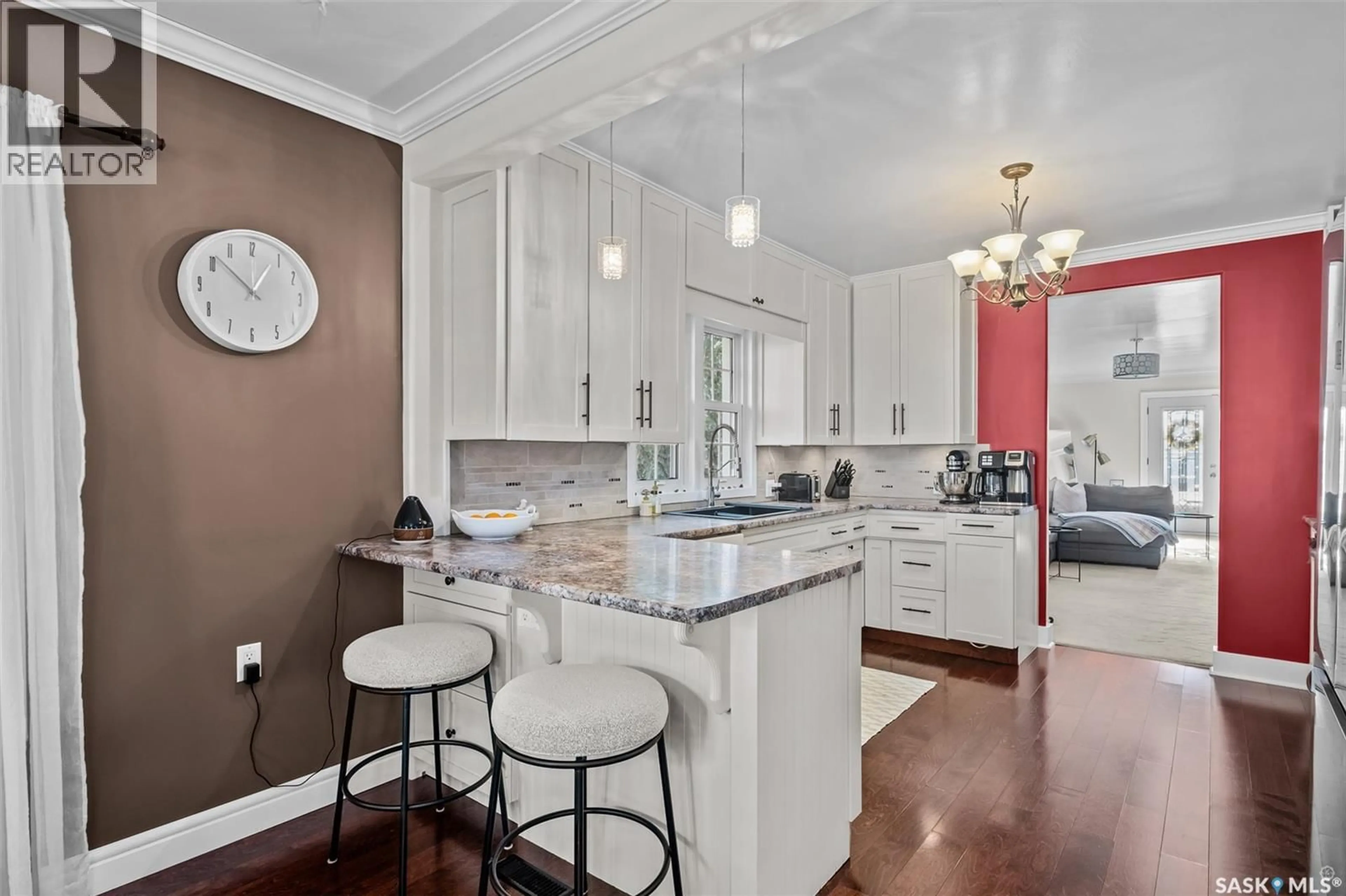 Open concept kitchen, ceramic/tile floor for 202 CAMBRIDGE STREET, Prince Albert Saskatchewan S6V2Y3