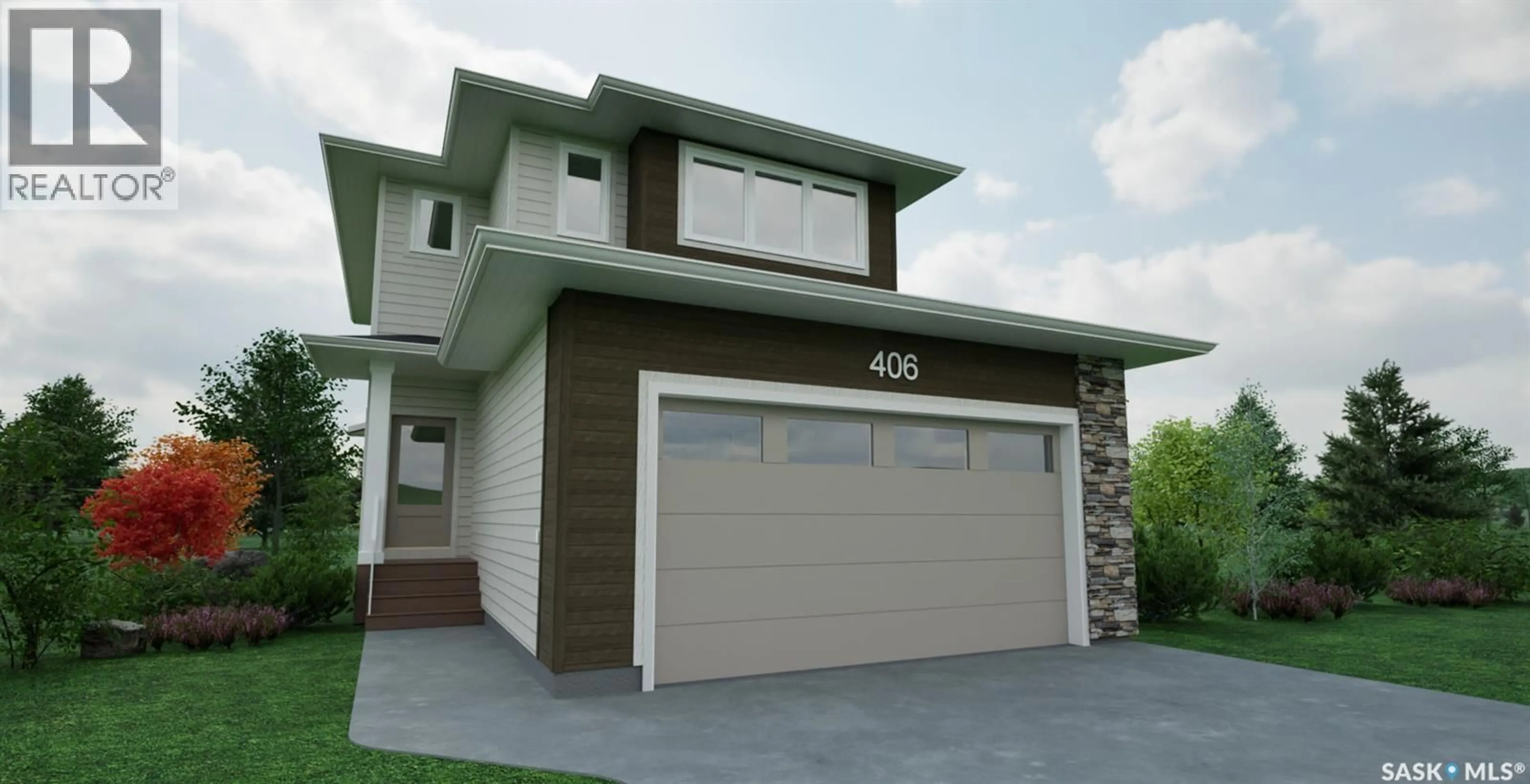 Home with vinyl exterior material, street for 406 COCKCROFT PLACE, Saskatoon Saskatchewan S7V1Y9